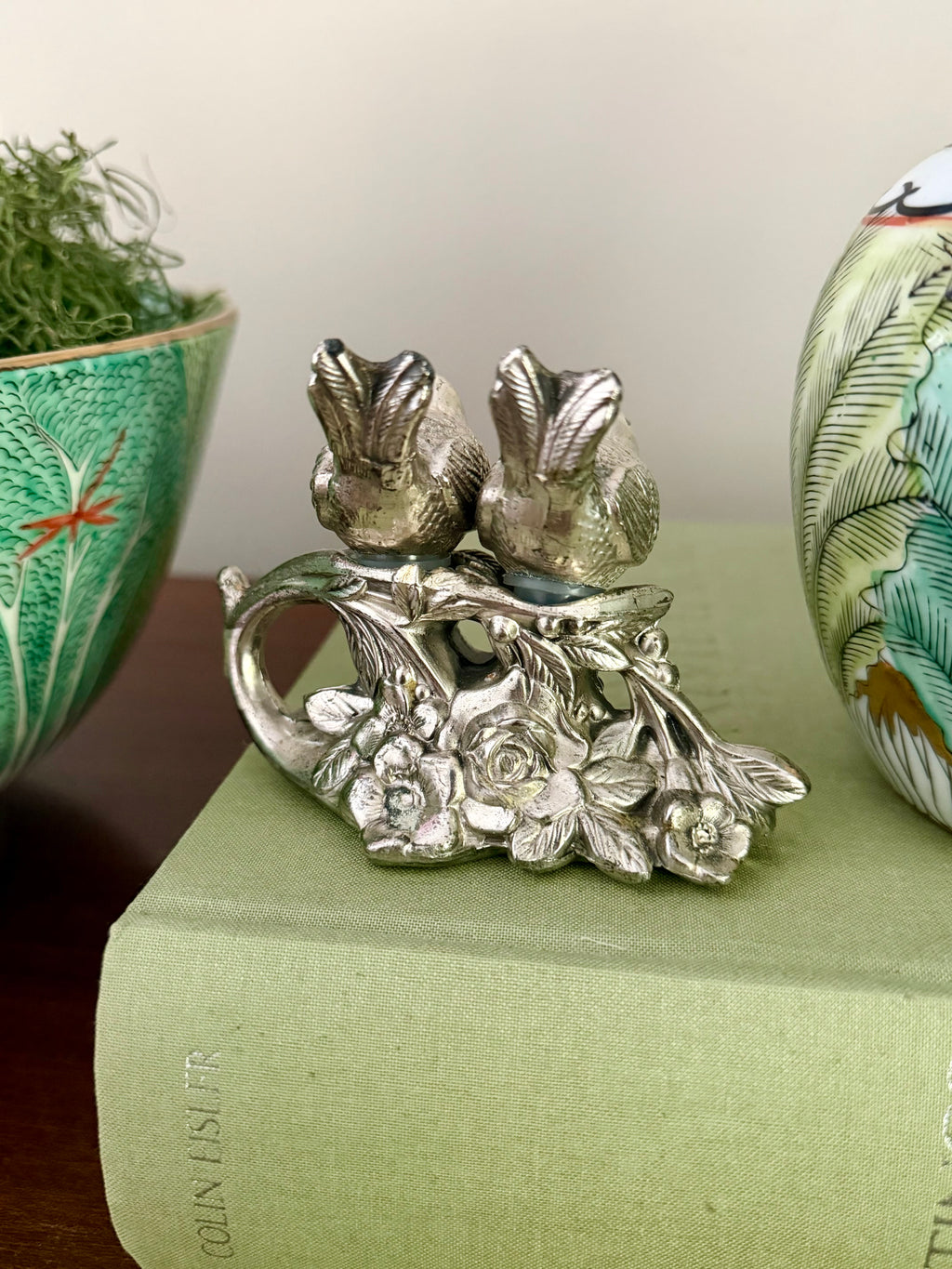 Bird and Floral Salt and Pepper Shakers
