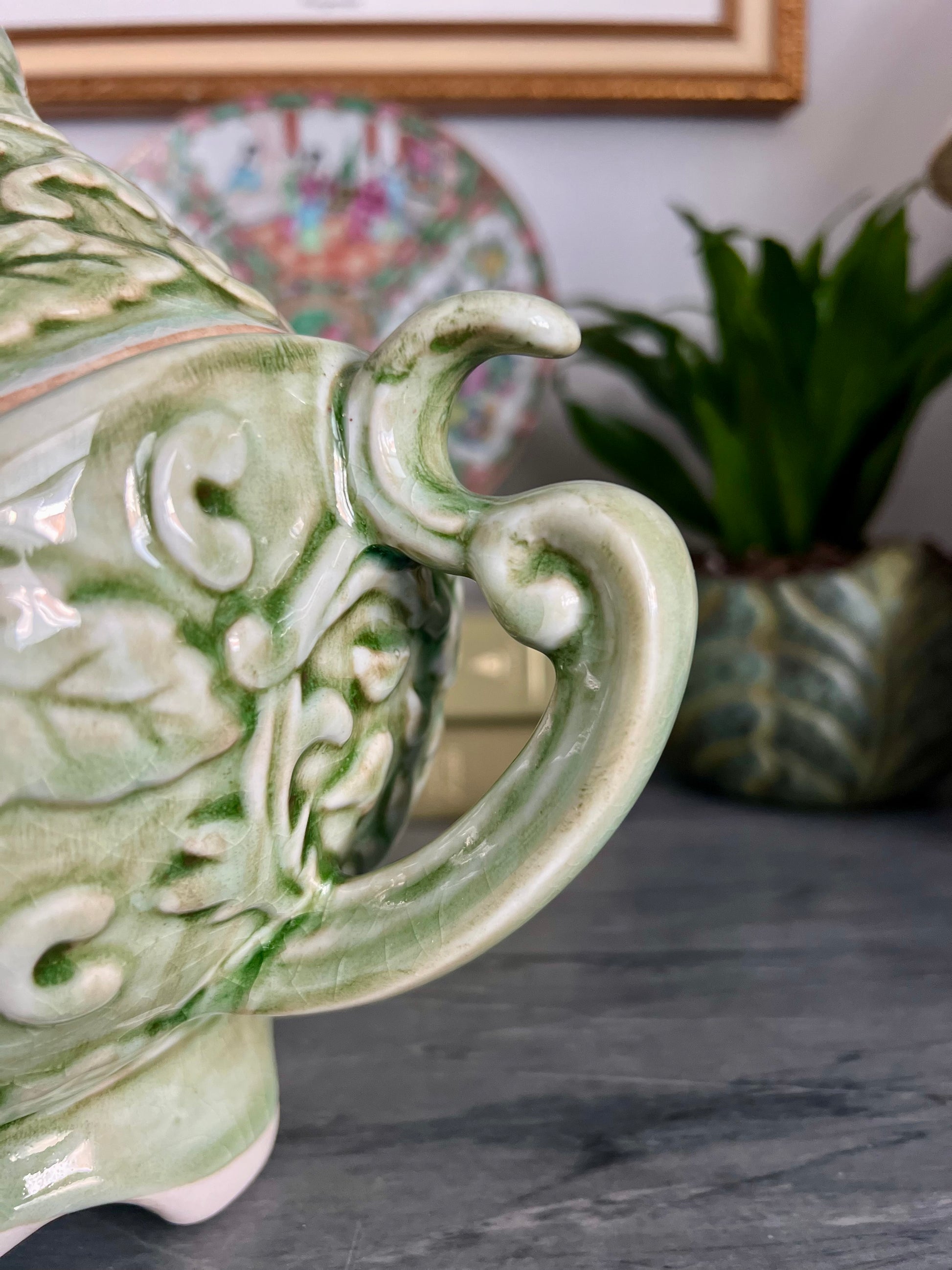 Majolica Style Lidded Tureen