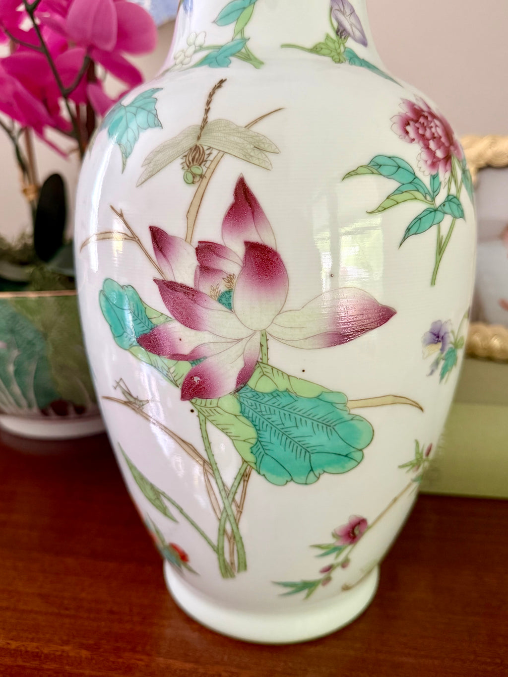Asian Floral Vase