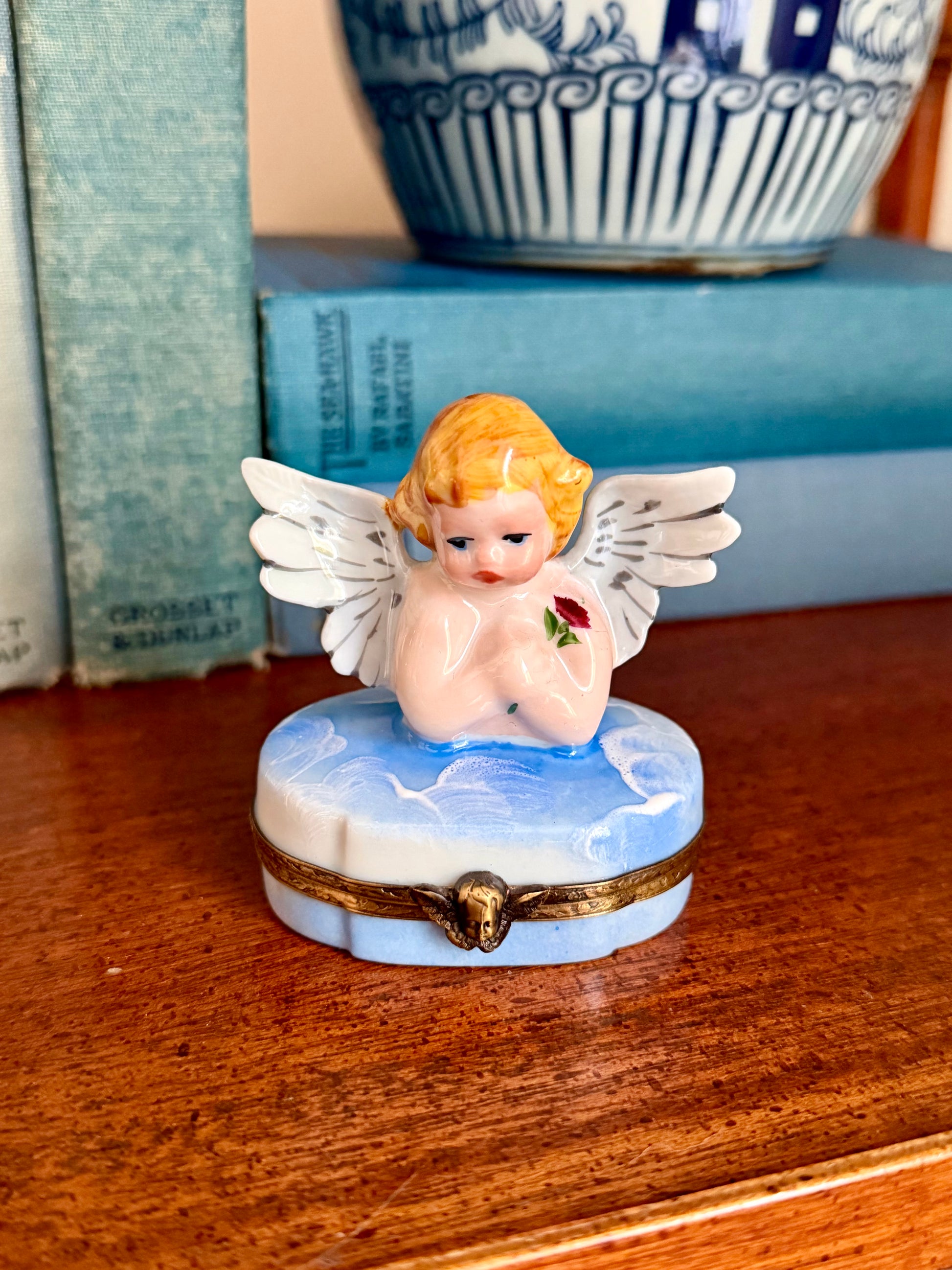 Limoges Angel Trinket Box