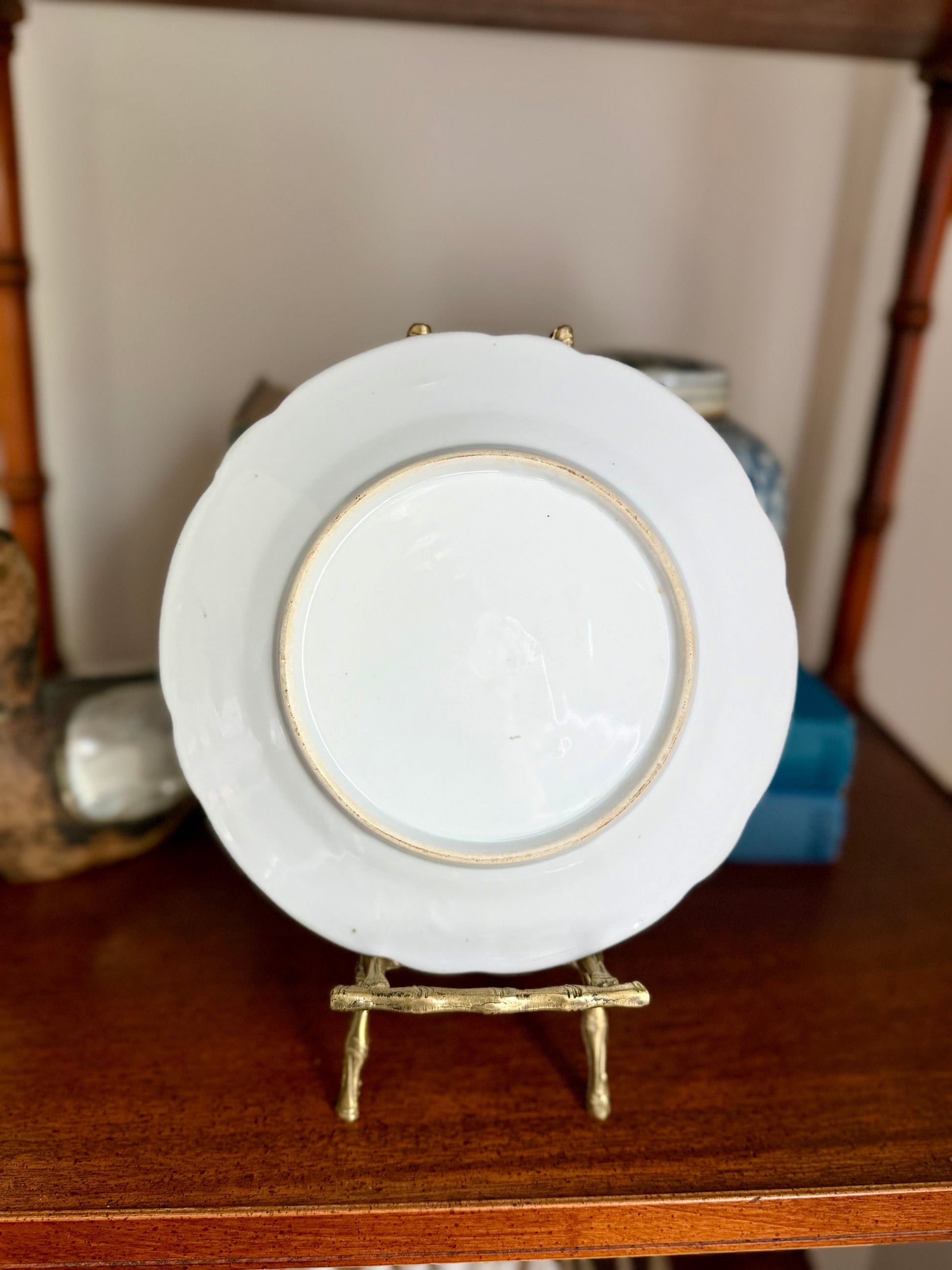 Blue and White Scalloped Plate