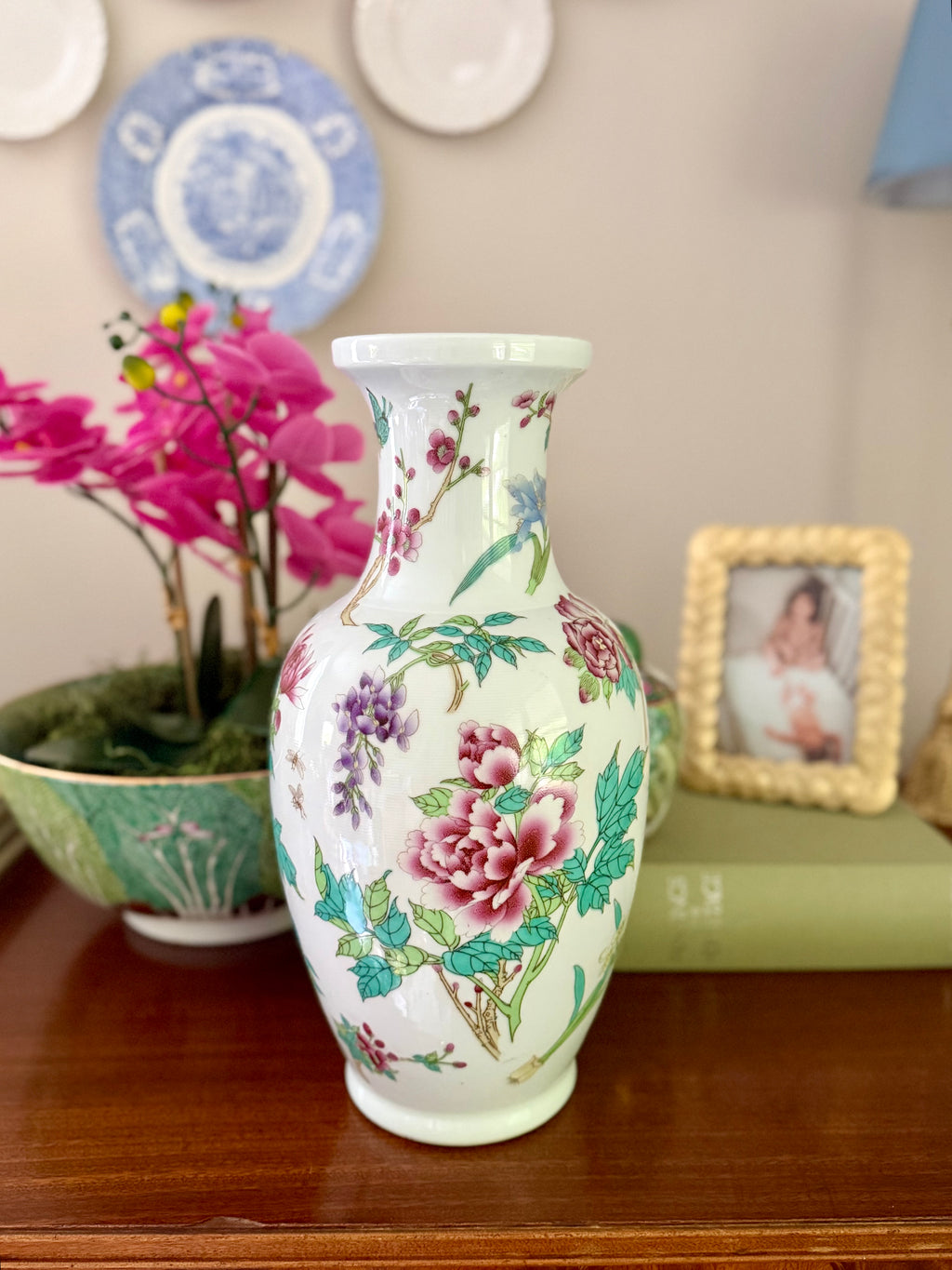 Asian Floral Vase