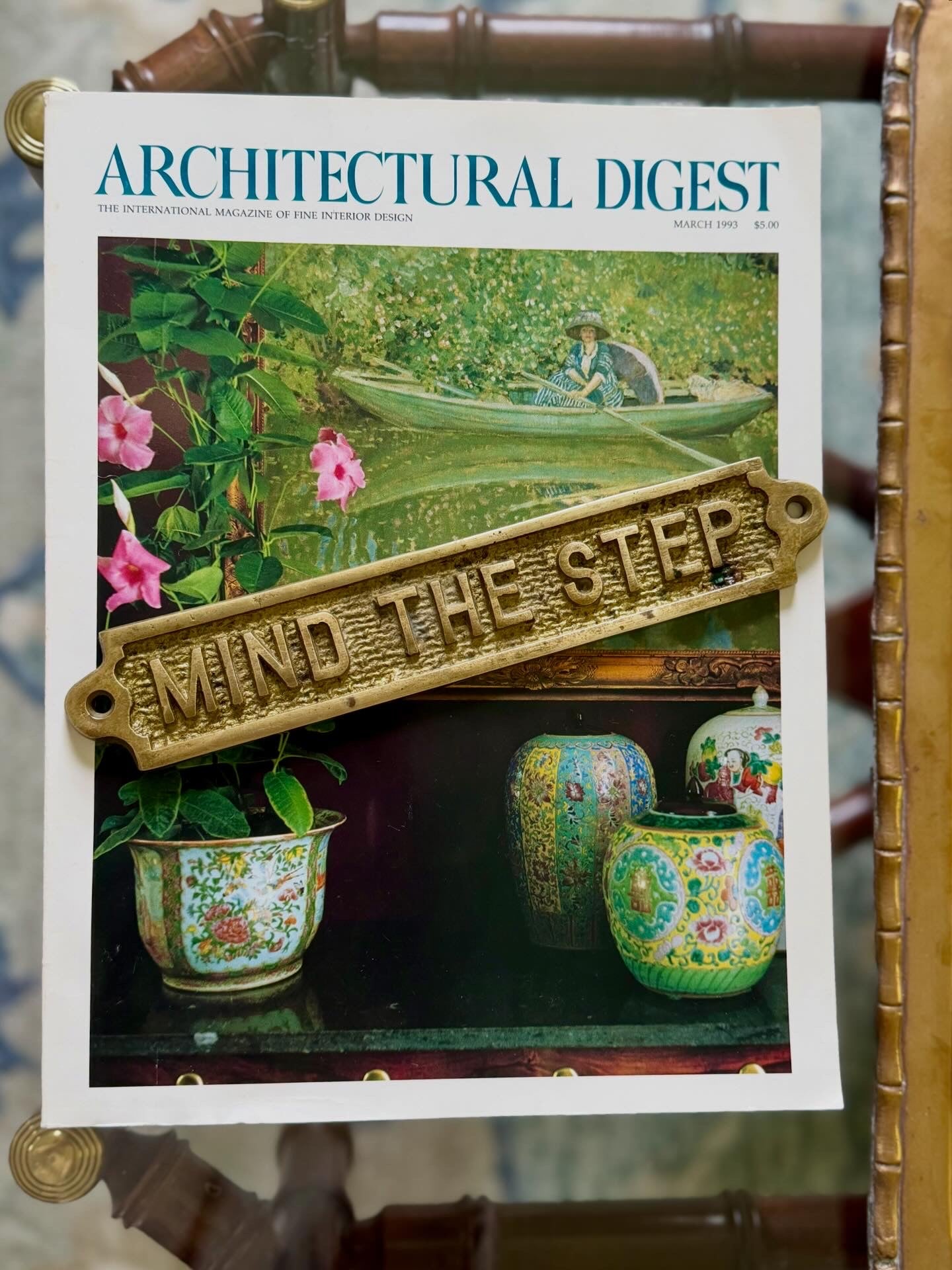 ‘Mind the Step’ Brass Sign