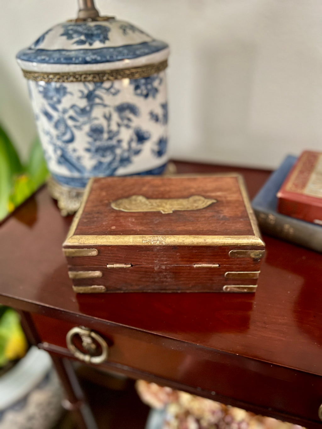 Wooden Brass Inlay Box