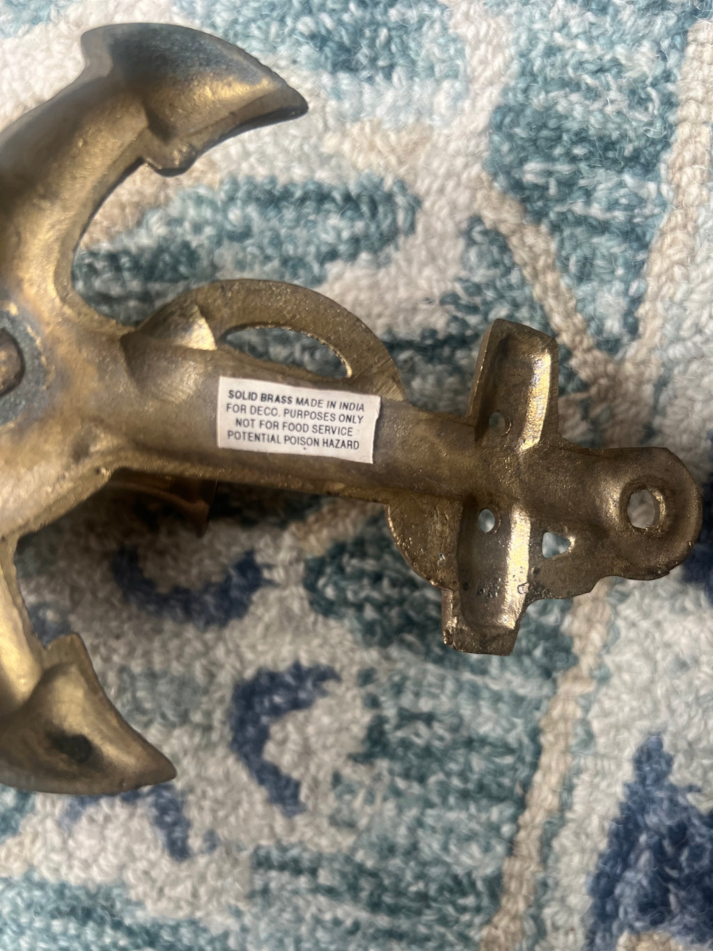 Single Brass Anchor Candle Sconce