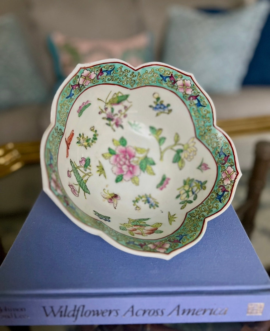 Chinoiserie Lotus Bowl