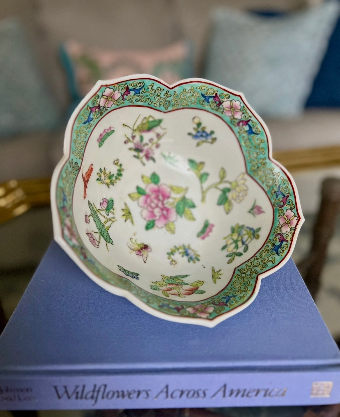 Chinoiserie Lotus Bowl