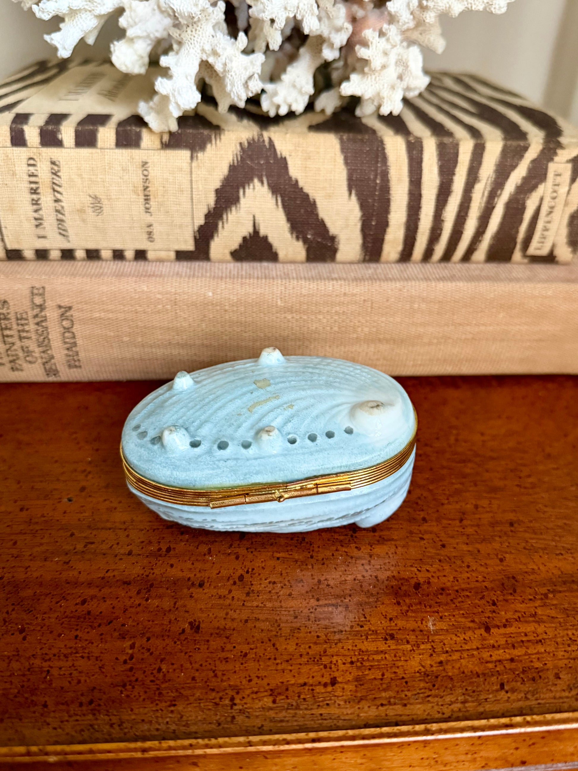 French Abalone Shell Lidded Box
