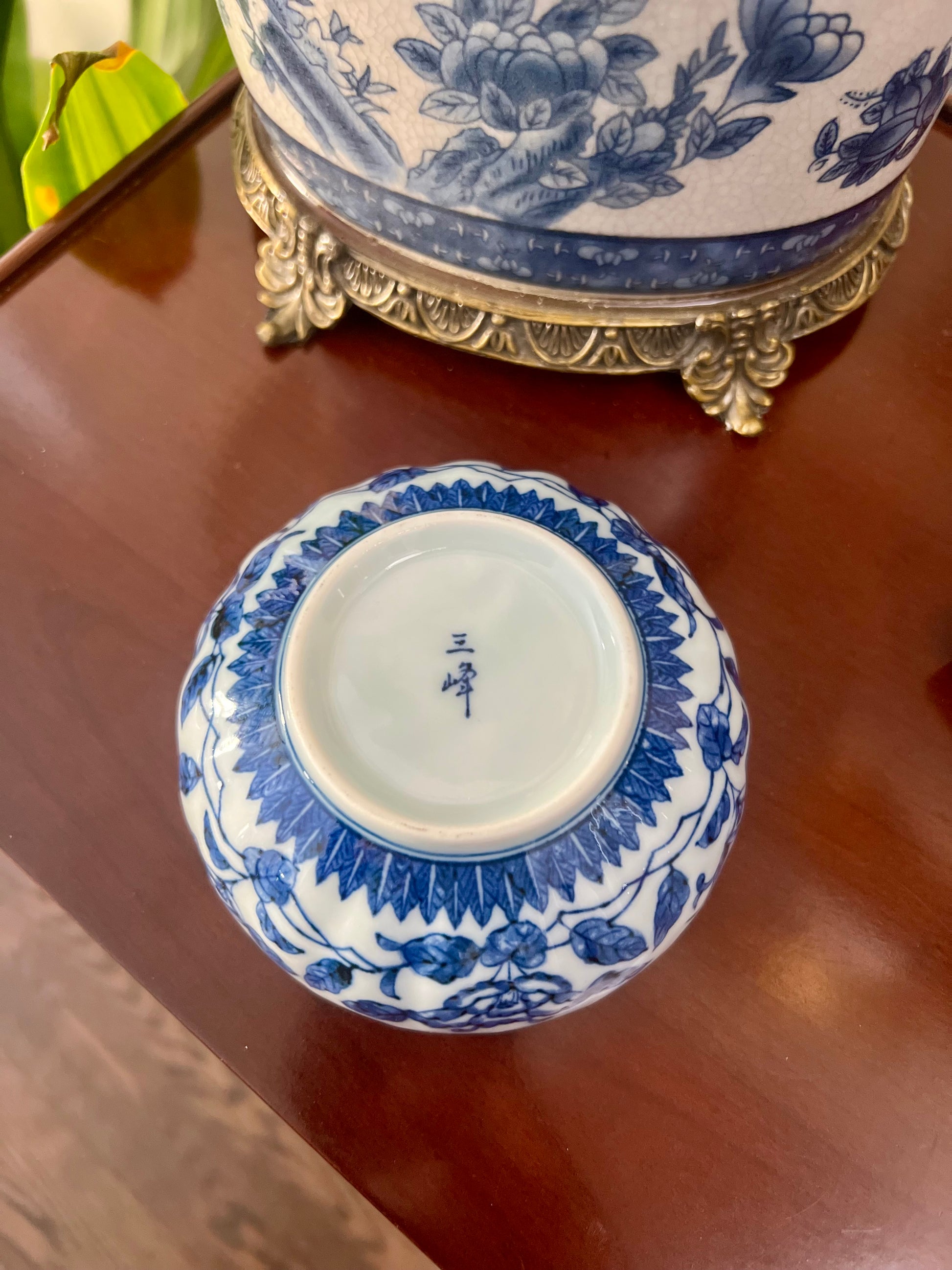 Blue and White Scalloped Bowl
