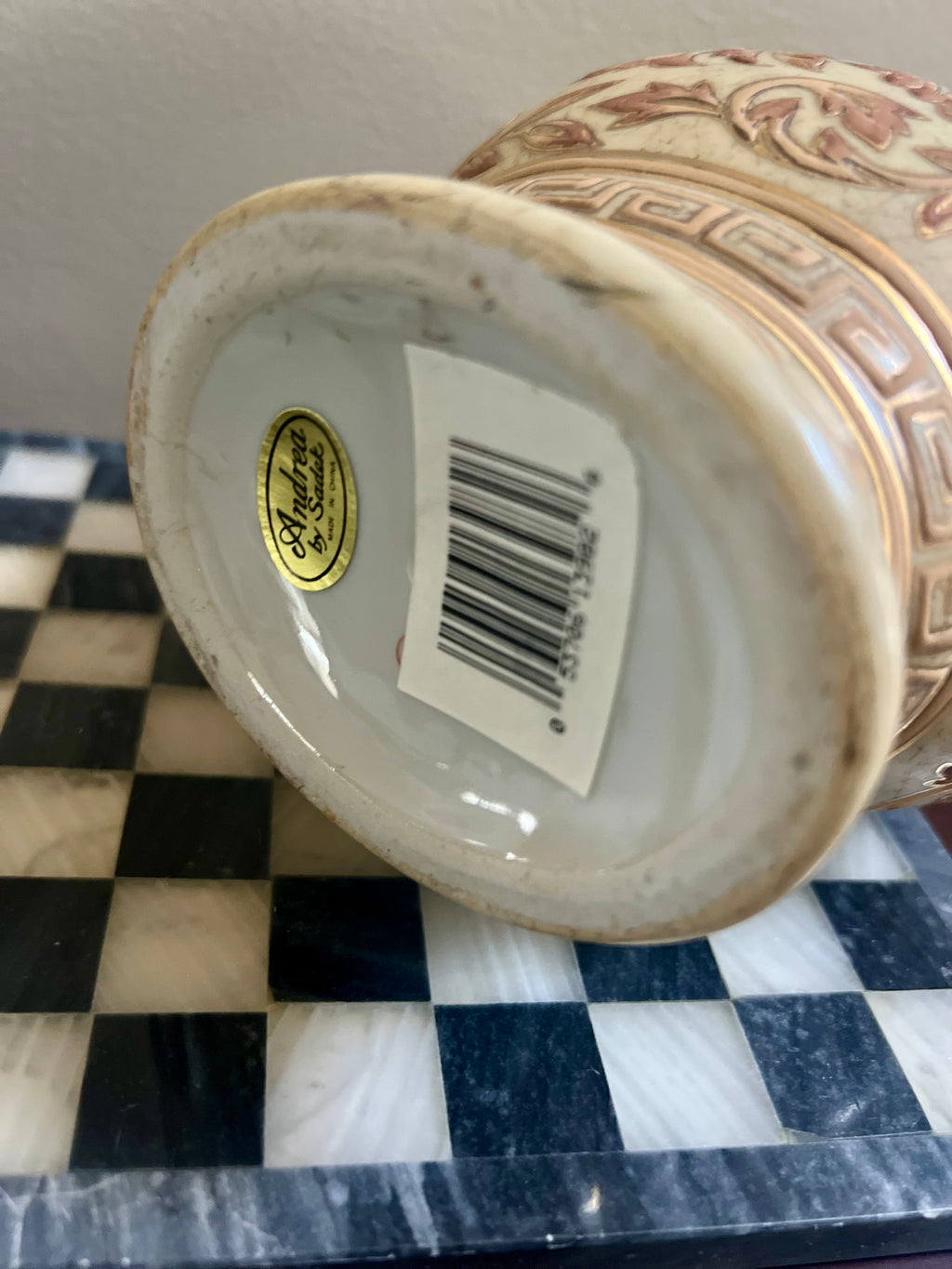 Andrea by Sadek Greek Key Vase