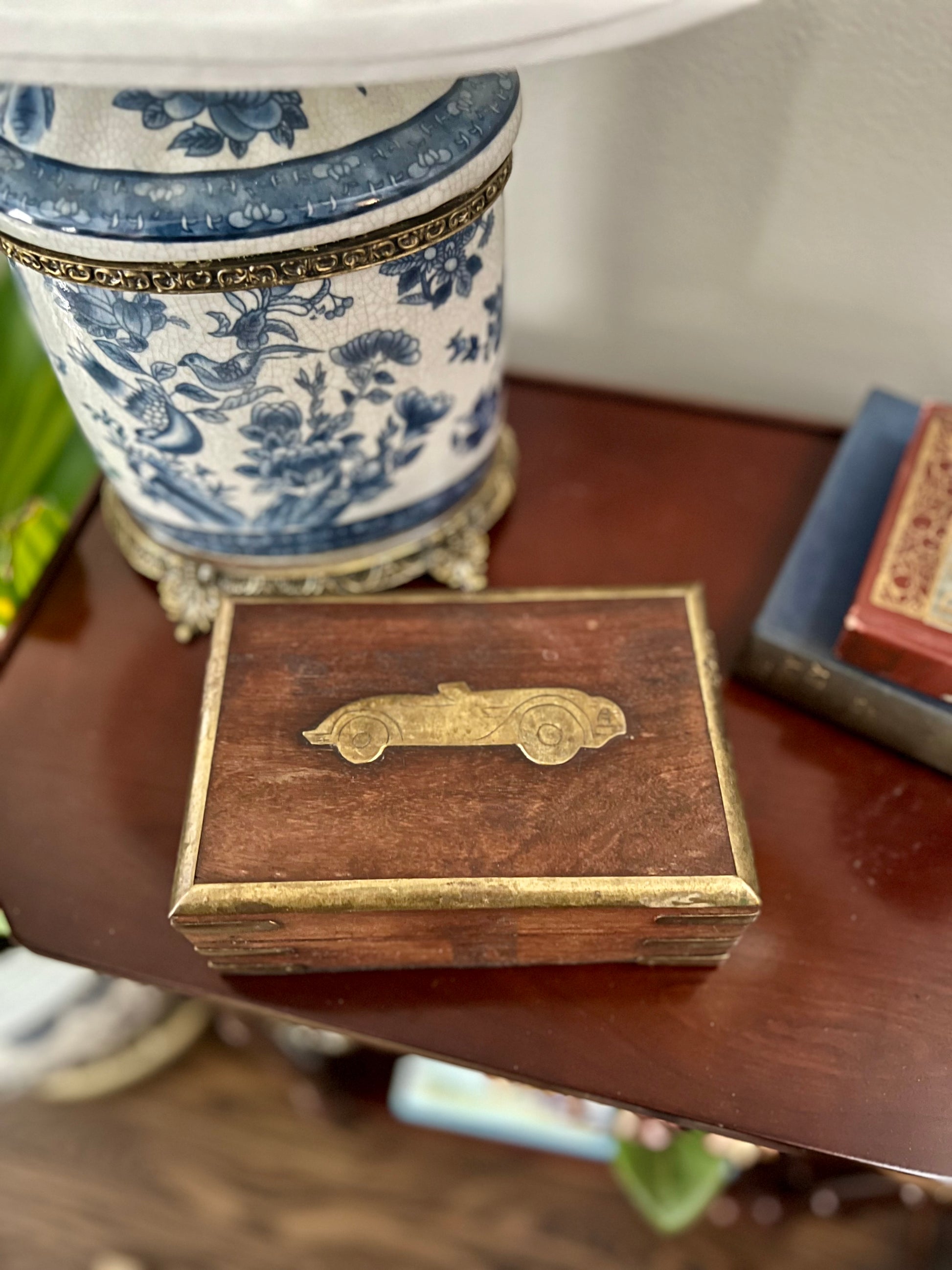 Wooden Brass Inlay Box