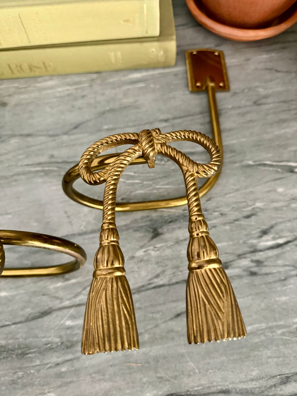Brass Bow Curtain Tiebacks