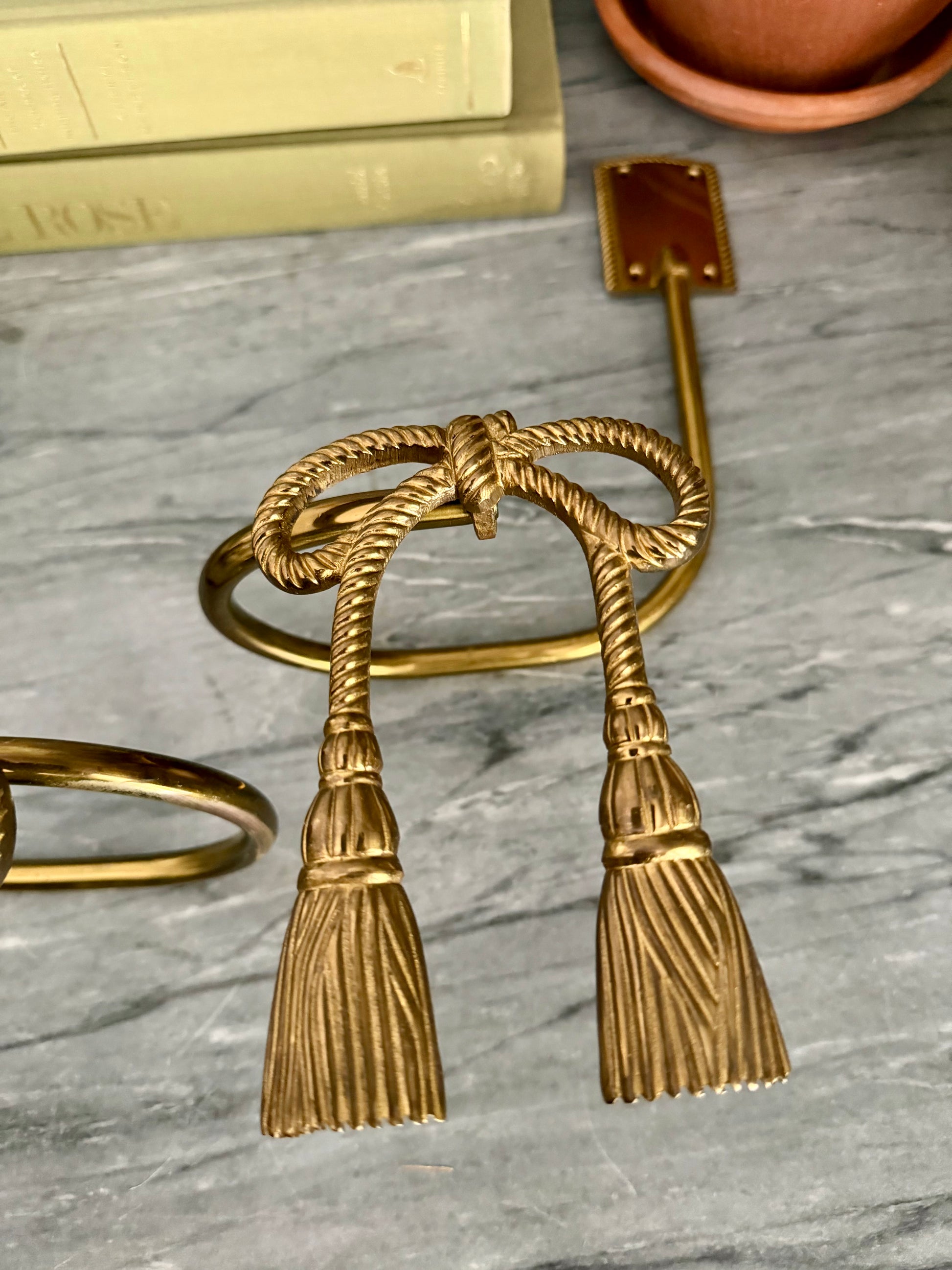 Brass Bow Curtain Tiebacks