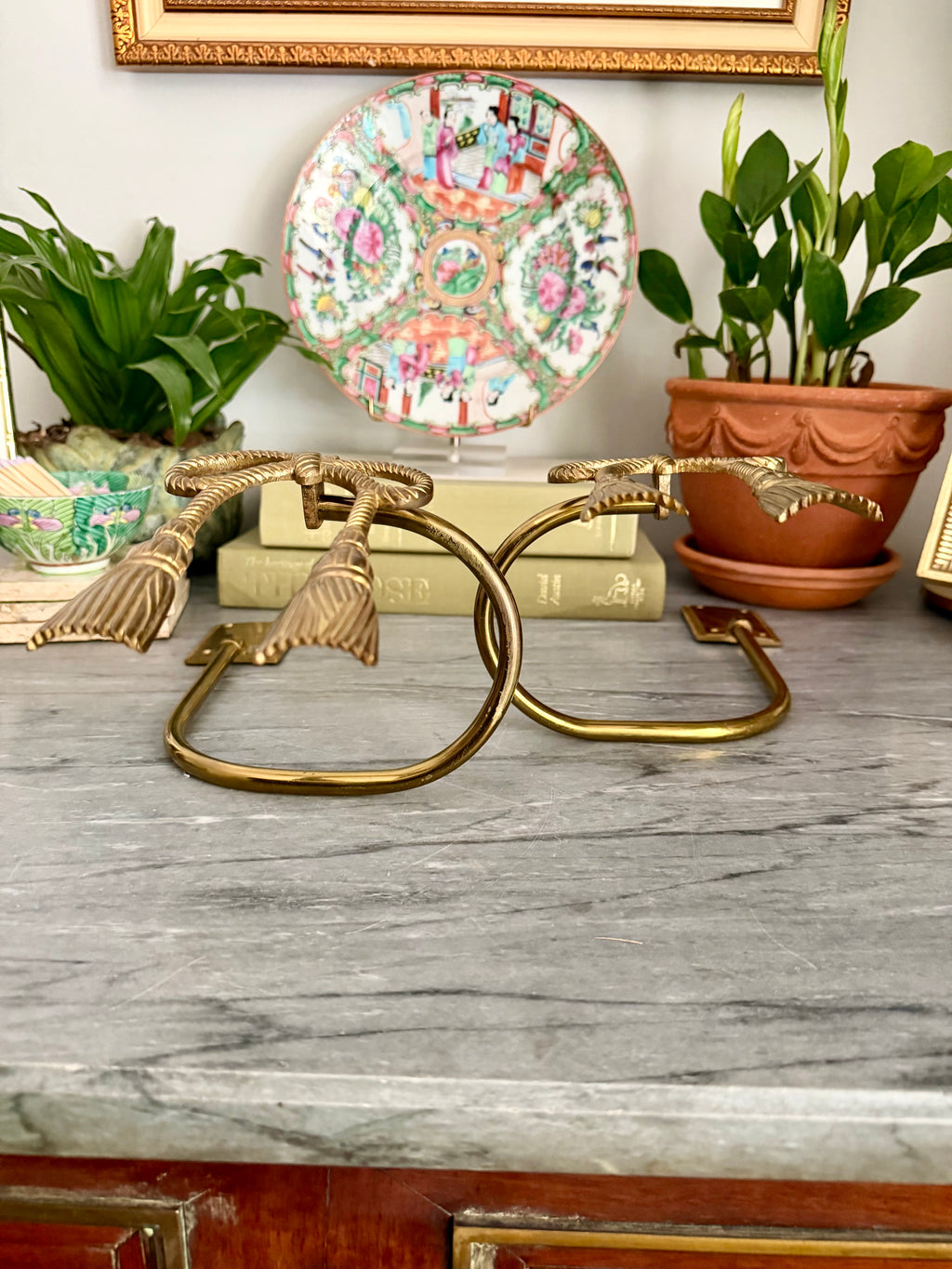 Brass Bow Curtain Tiebacks