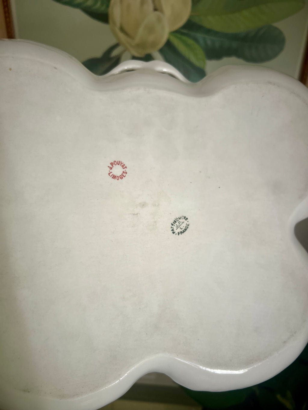 French Limoges Butterfly Plate