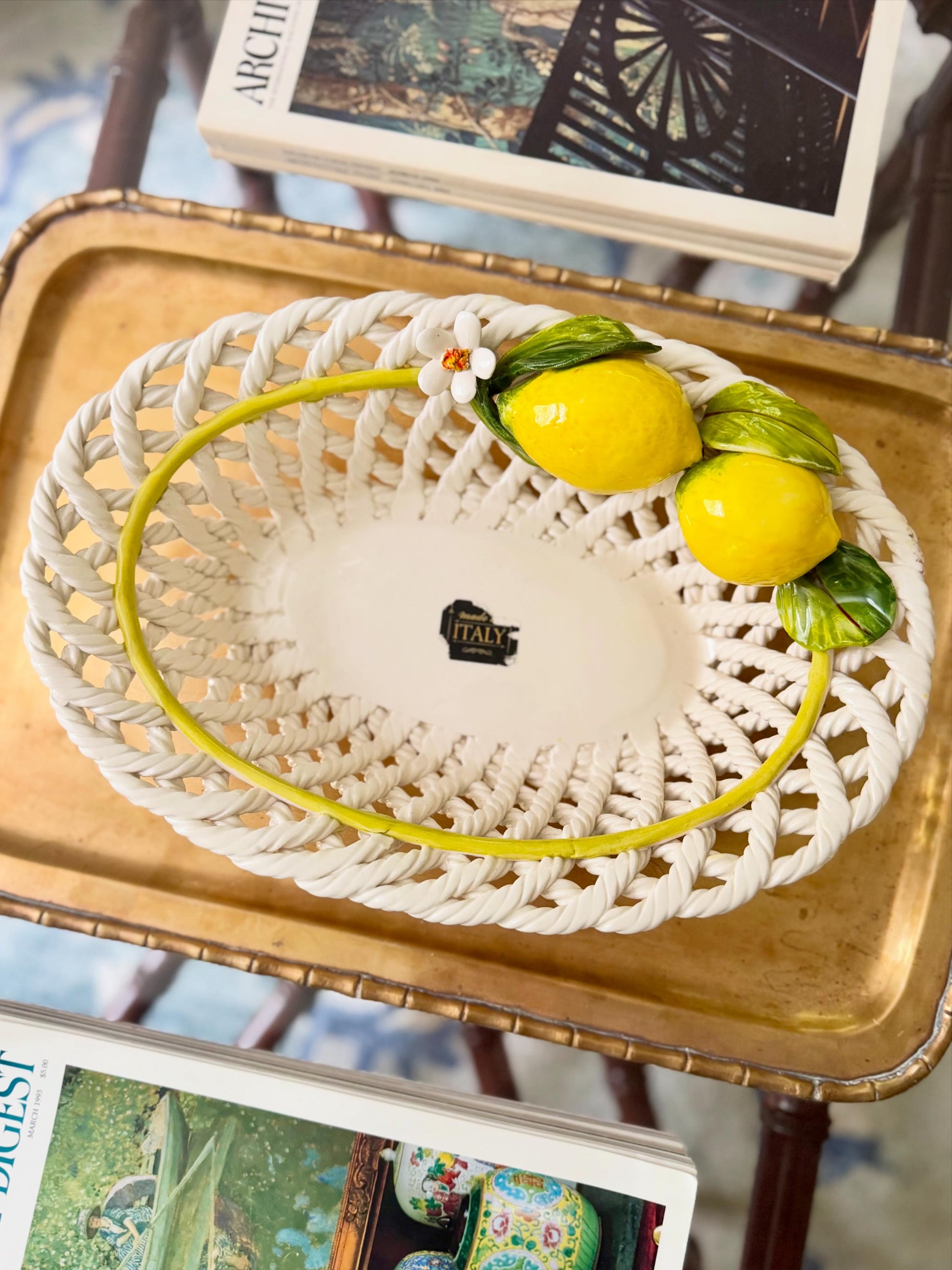 Italian Woven Lemon Bowl