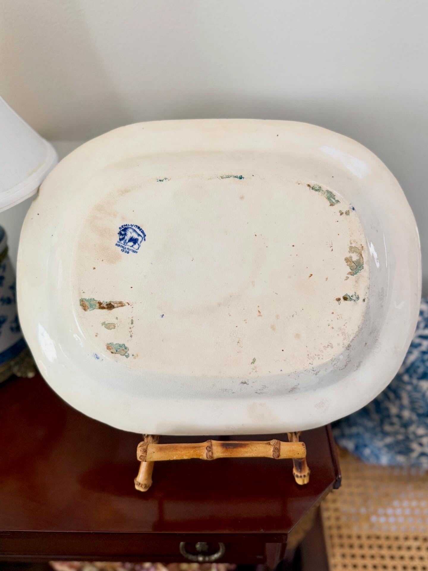 Antique Blue Willow Platter