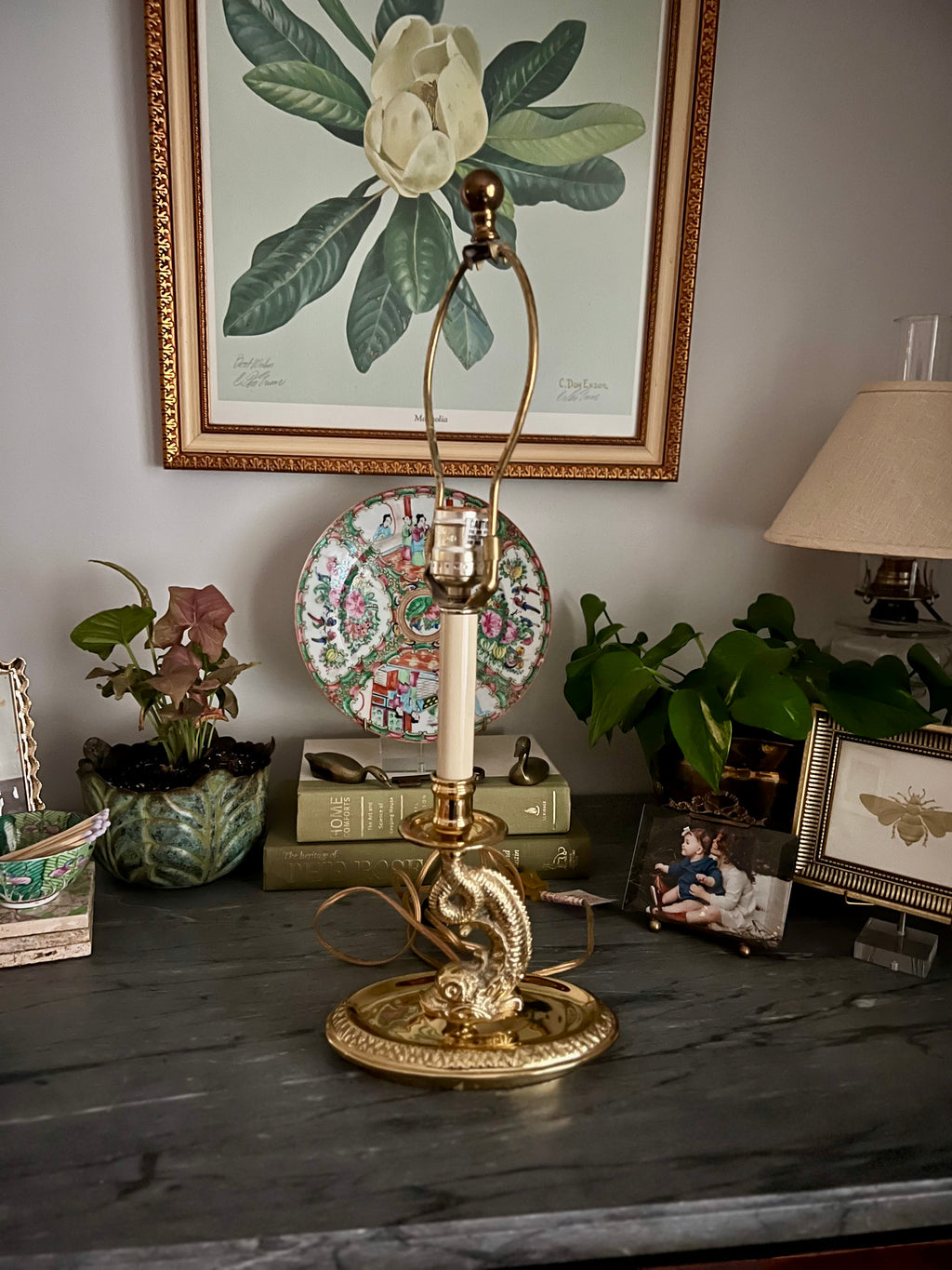 Brass Dolphinfish Lamp