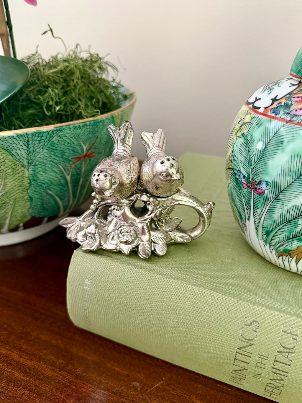 Bird and Floral Salt and Pepper Shakers