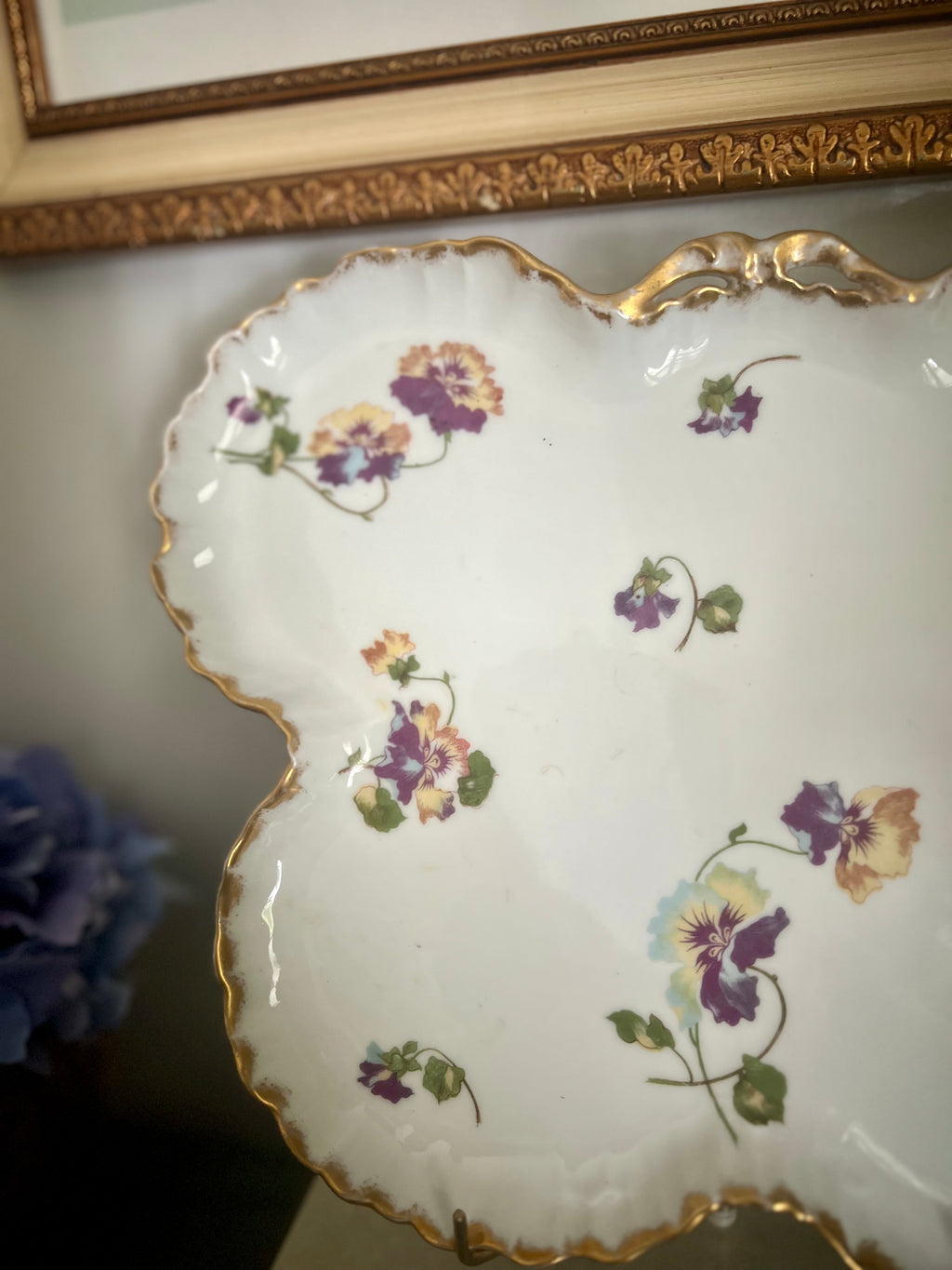 French Limoges Butterfly Plate