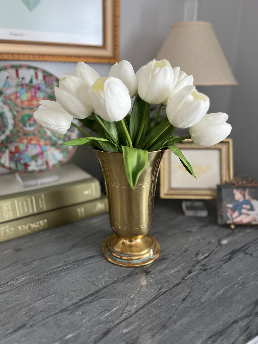 Brass Vase with Patina