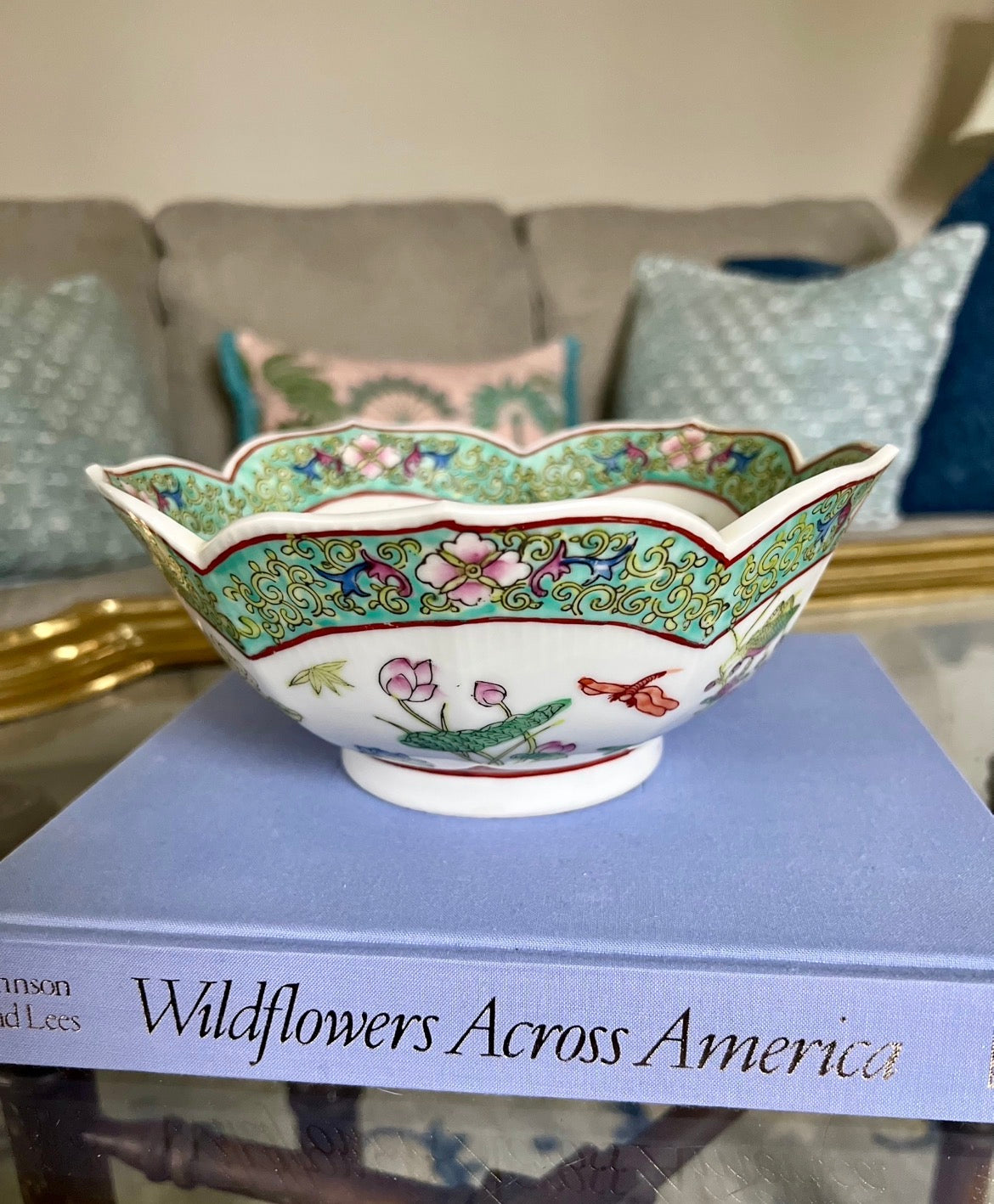 Chinoiserie Lotus Bowl