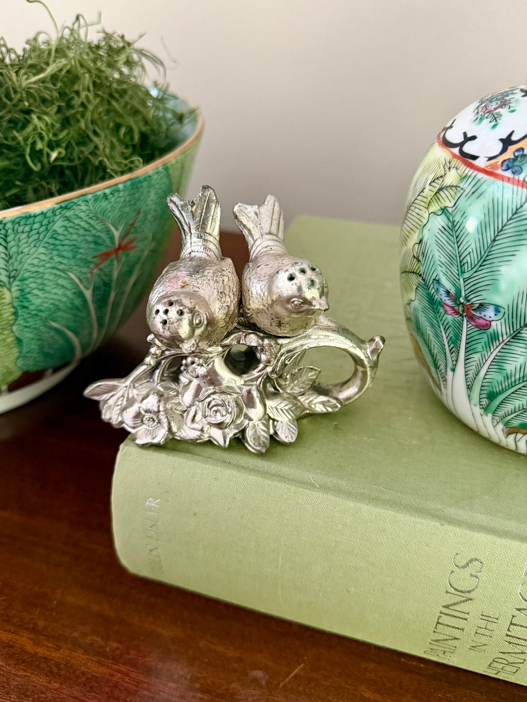 Bird and Floral Salt and Pepper Shakers