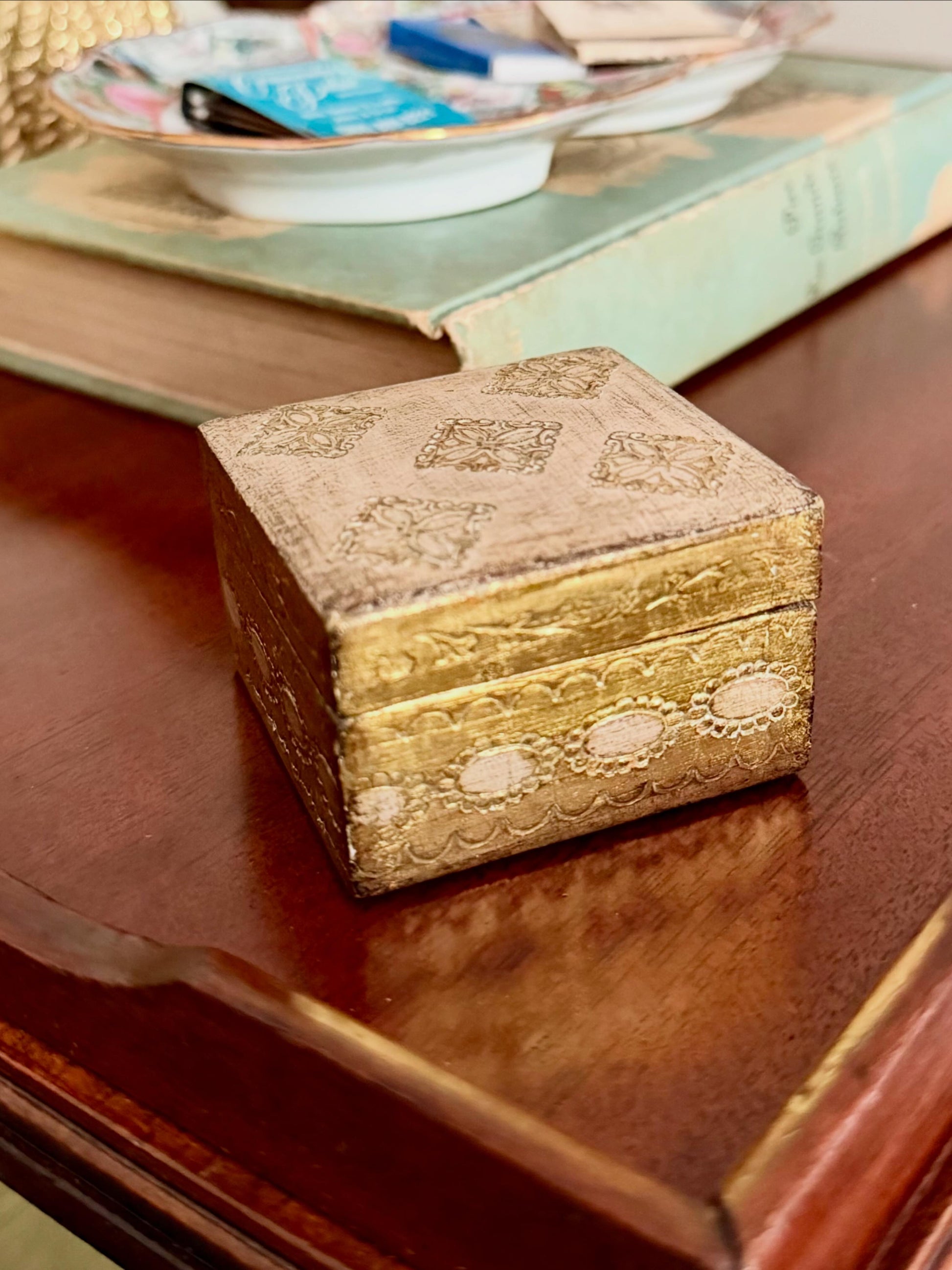 Pink and Gold Florentine Style Box