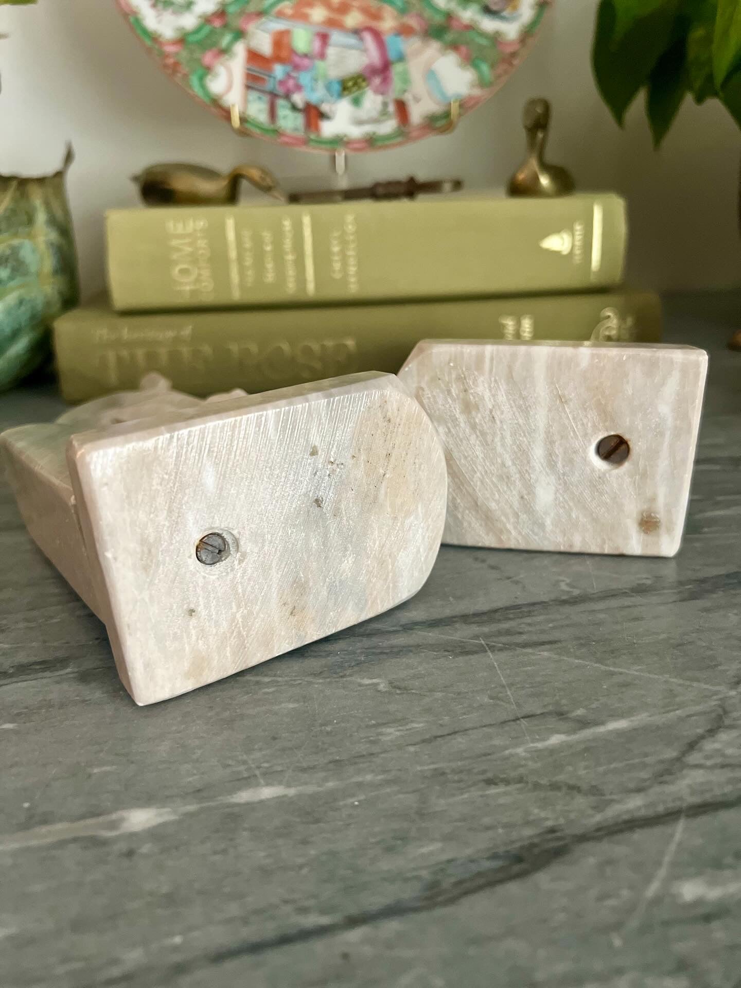 Marble Horse Bookends