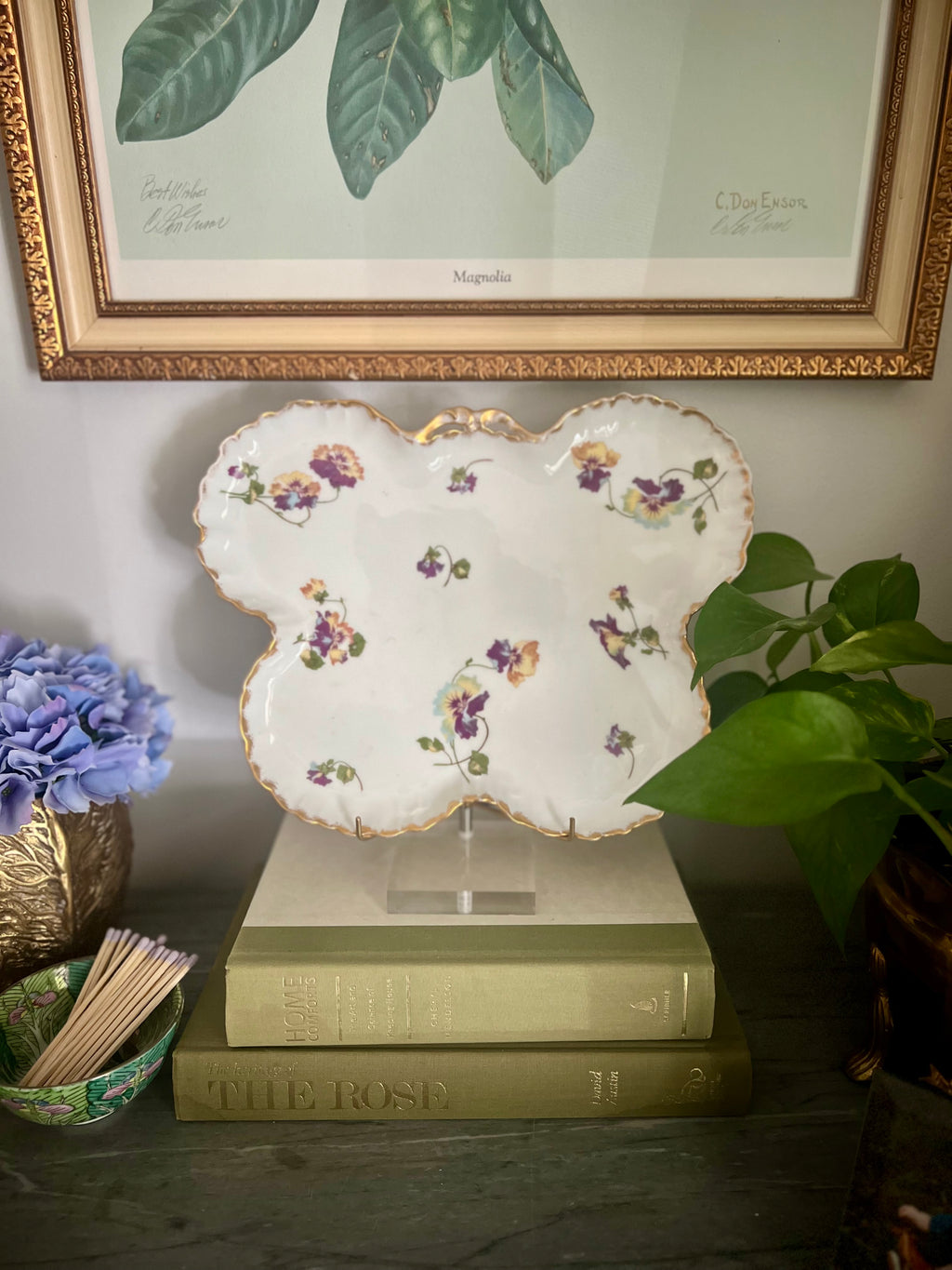 French Limoges Butterfly Plate