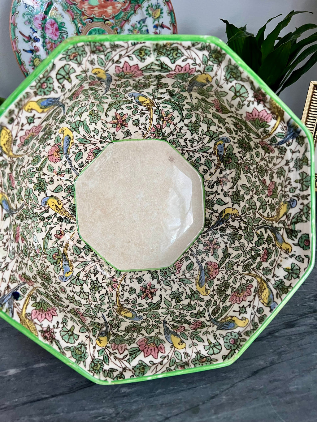 Antique Royal Doulton Persian Parrot Bowl