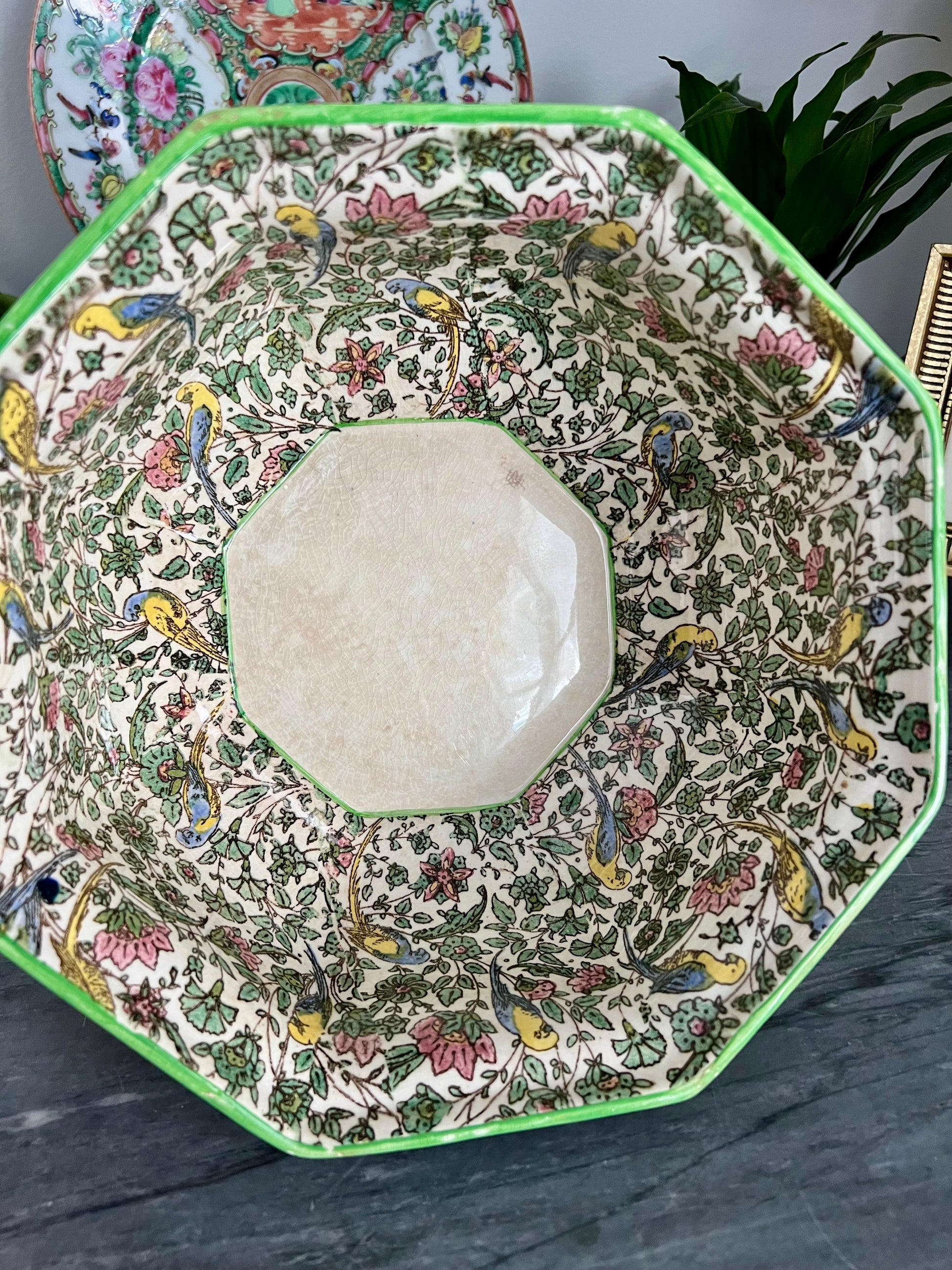 Antique Royal Doulton Persian Parrot Bowl