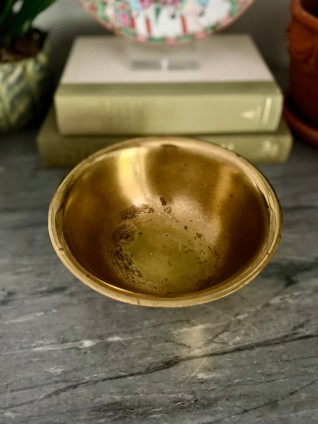 Footed Brass Bowl