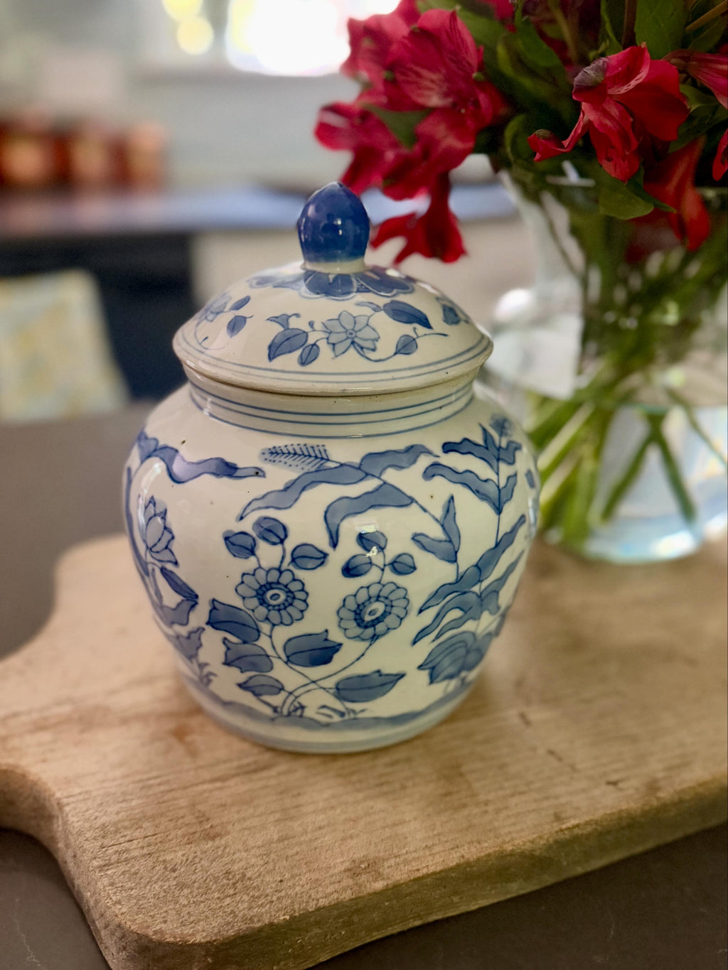 Blue and White Ginger Jar