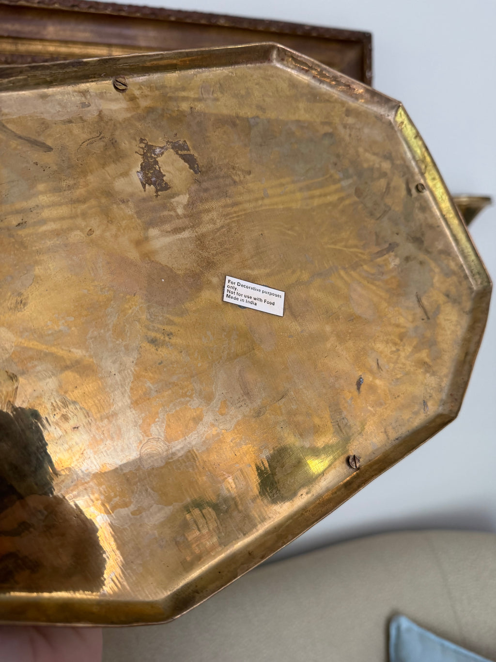 Brass Bamboo Tray