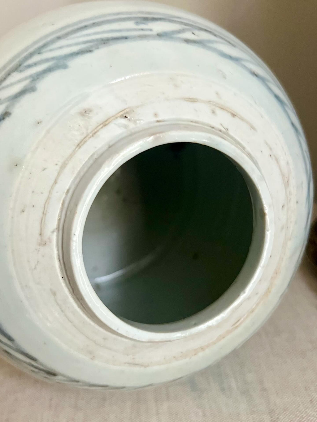 Antique Soft Blue Ginger Jar