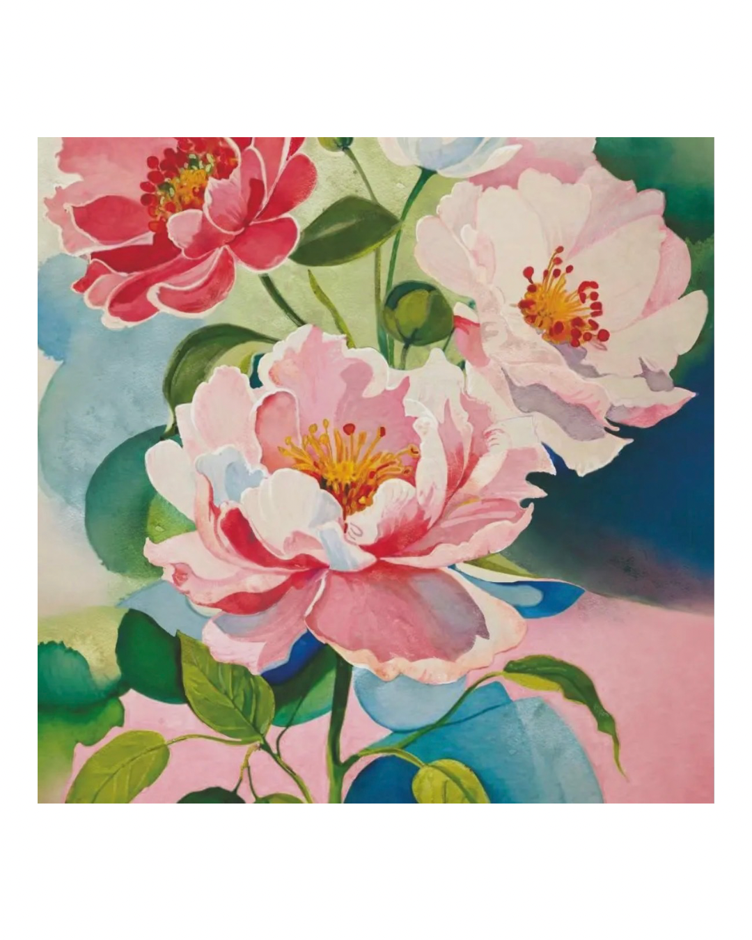 Peony Bouquet Disposable Cocktail Napkins, Pack of 20