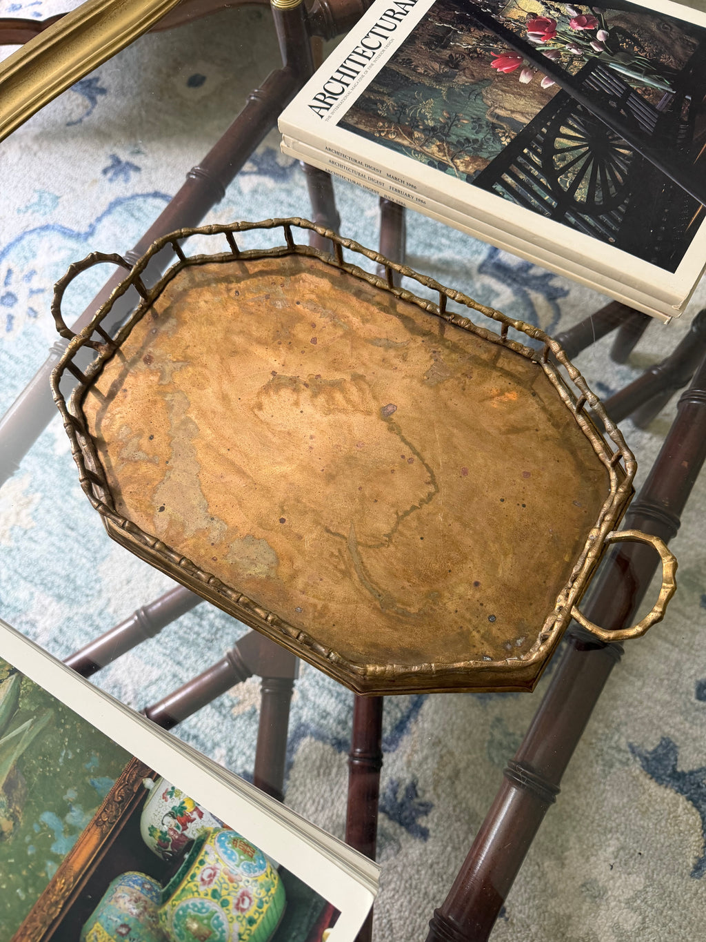 Brass Bamboo Tray