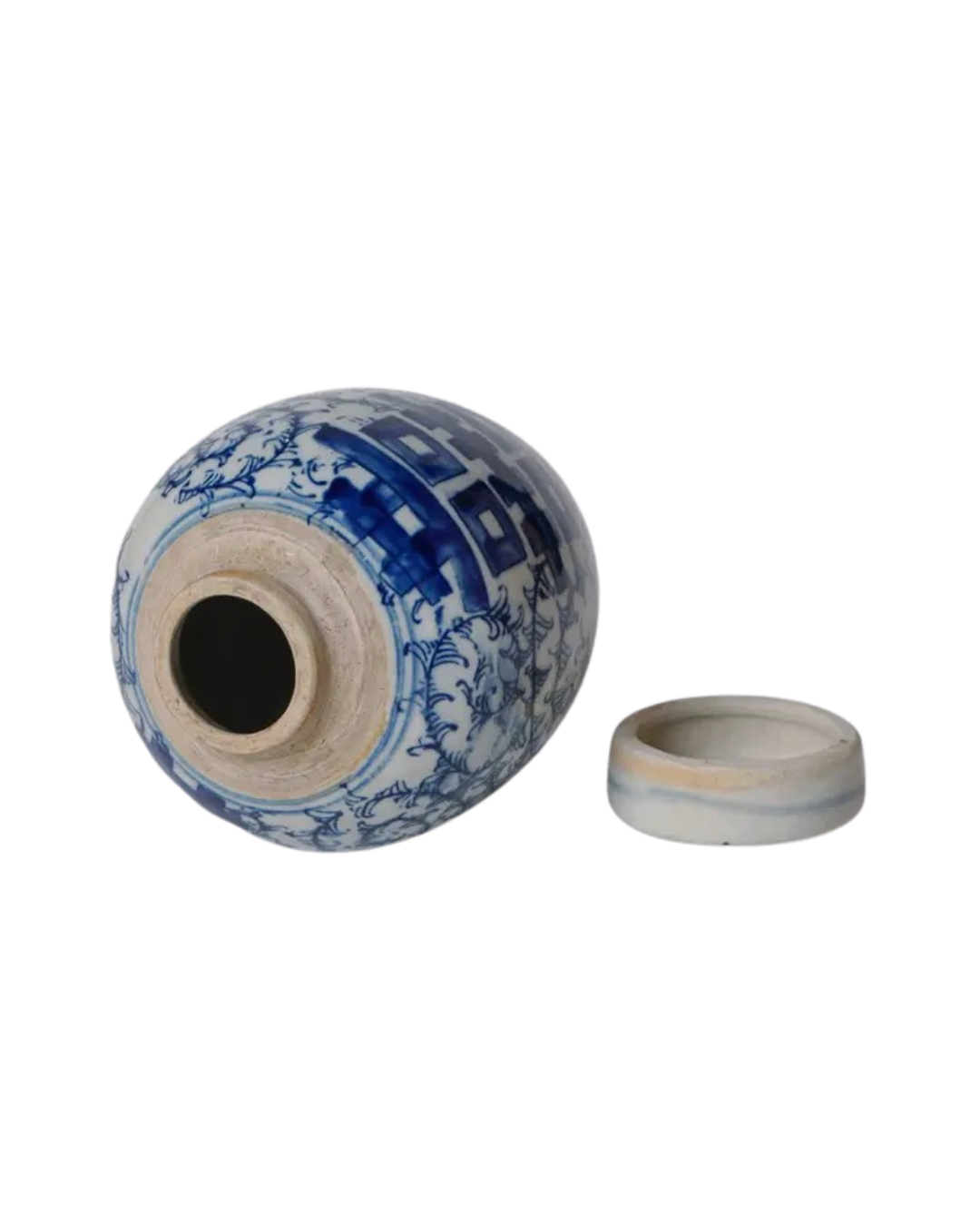 Blue and White Mini Double Happiness Jar