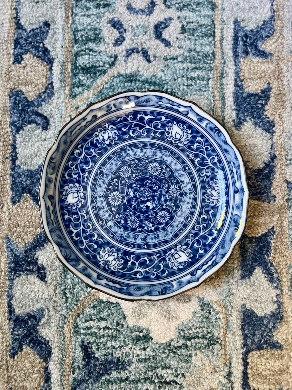 Blue and White Dish by Andrea by Sadek