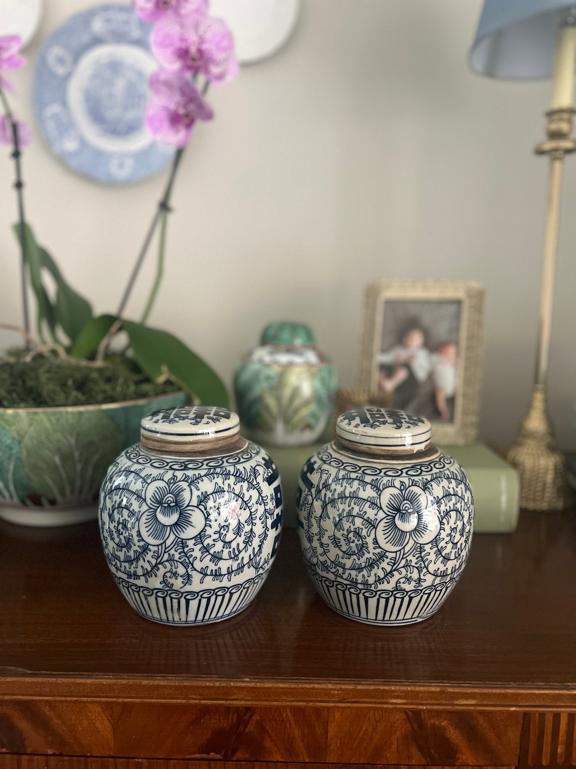 Pair of Double Happiness Jars