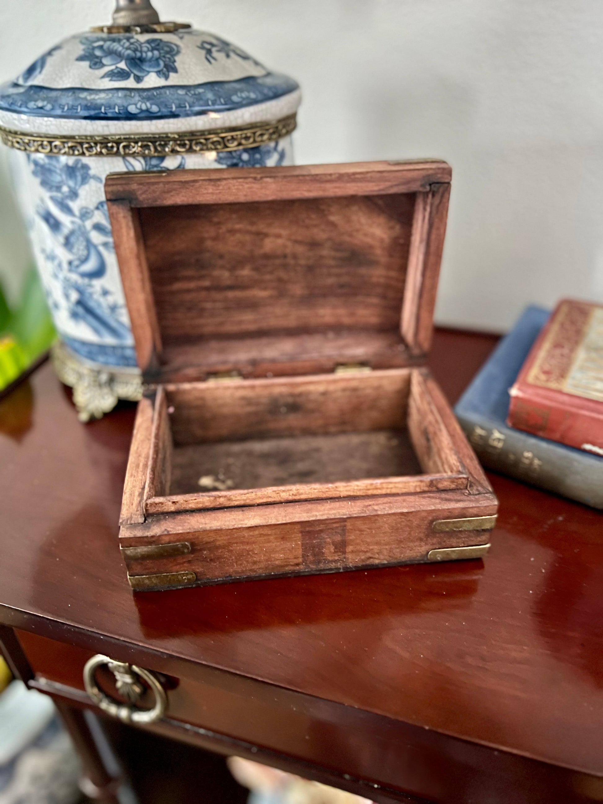 Wooden Brass Inlay Box