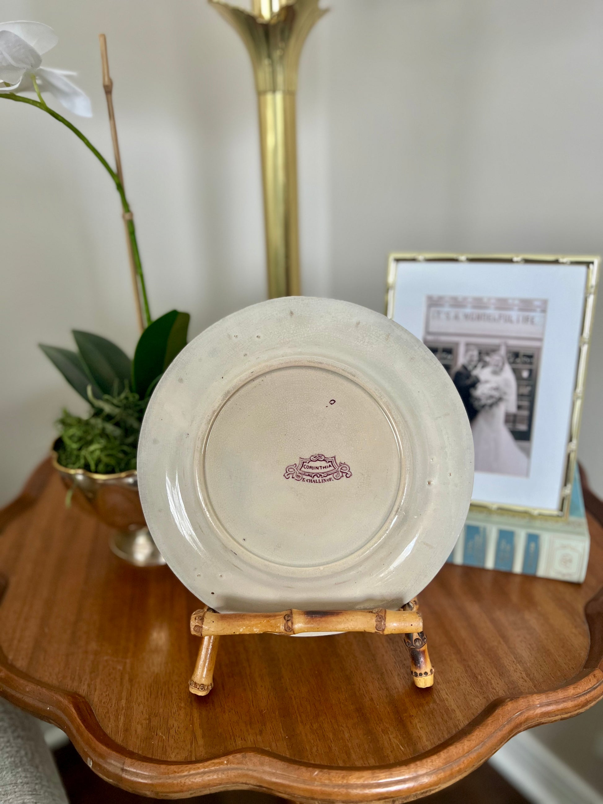 Corinthia Purple Transferware 9” Plate