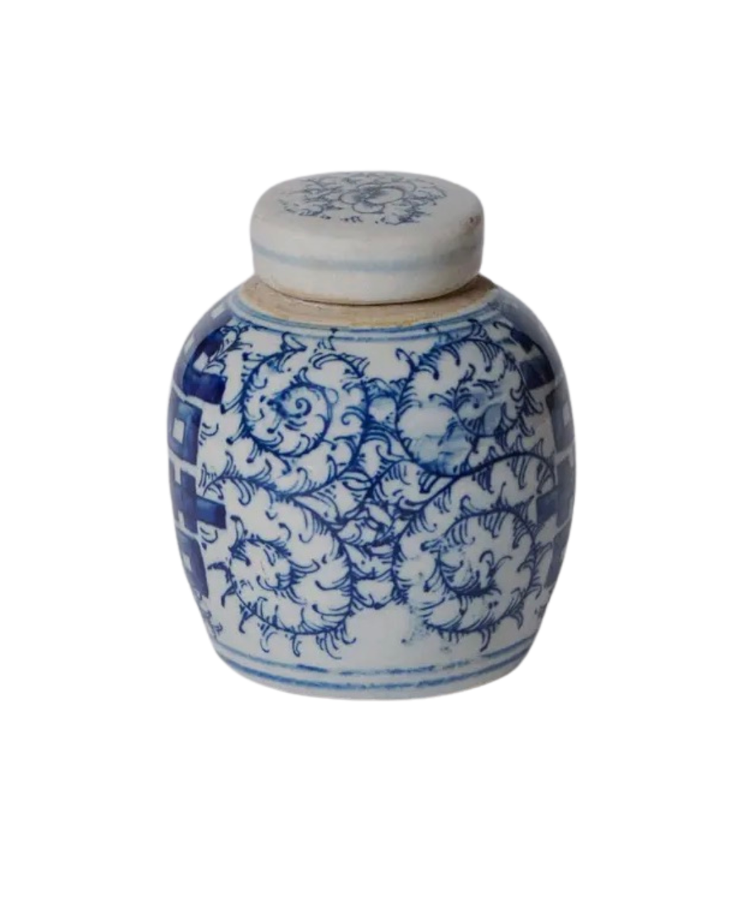 Blue and White Mini Double Happiness Jar