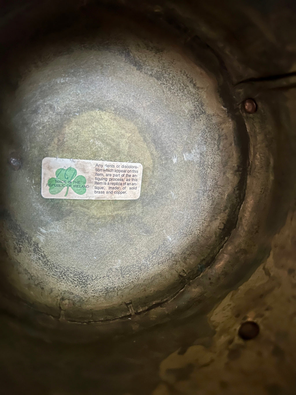 Brass and Copper Irish Kettle