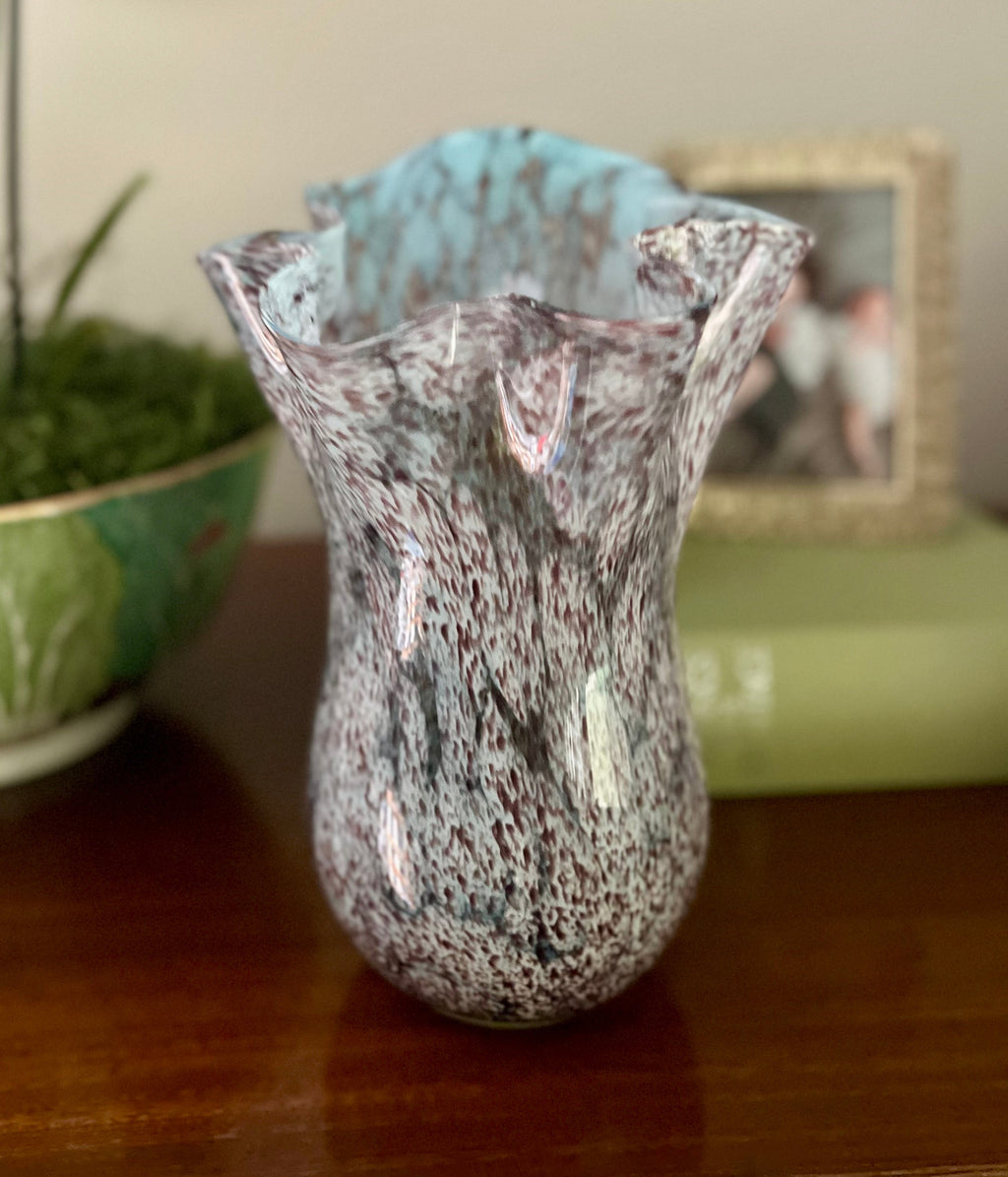 Ruffled Glass Vase
