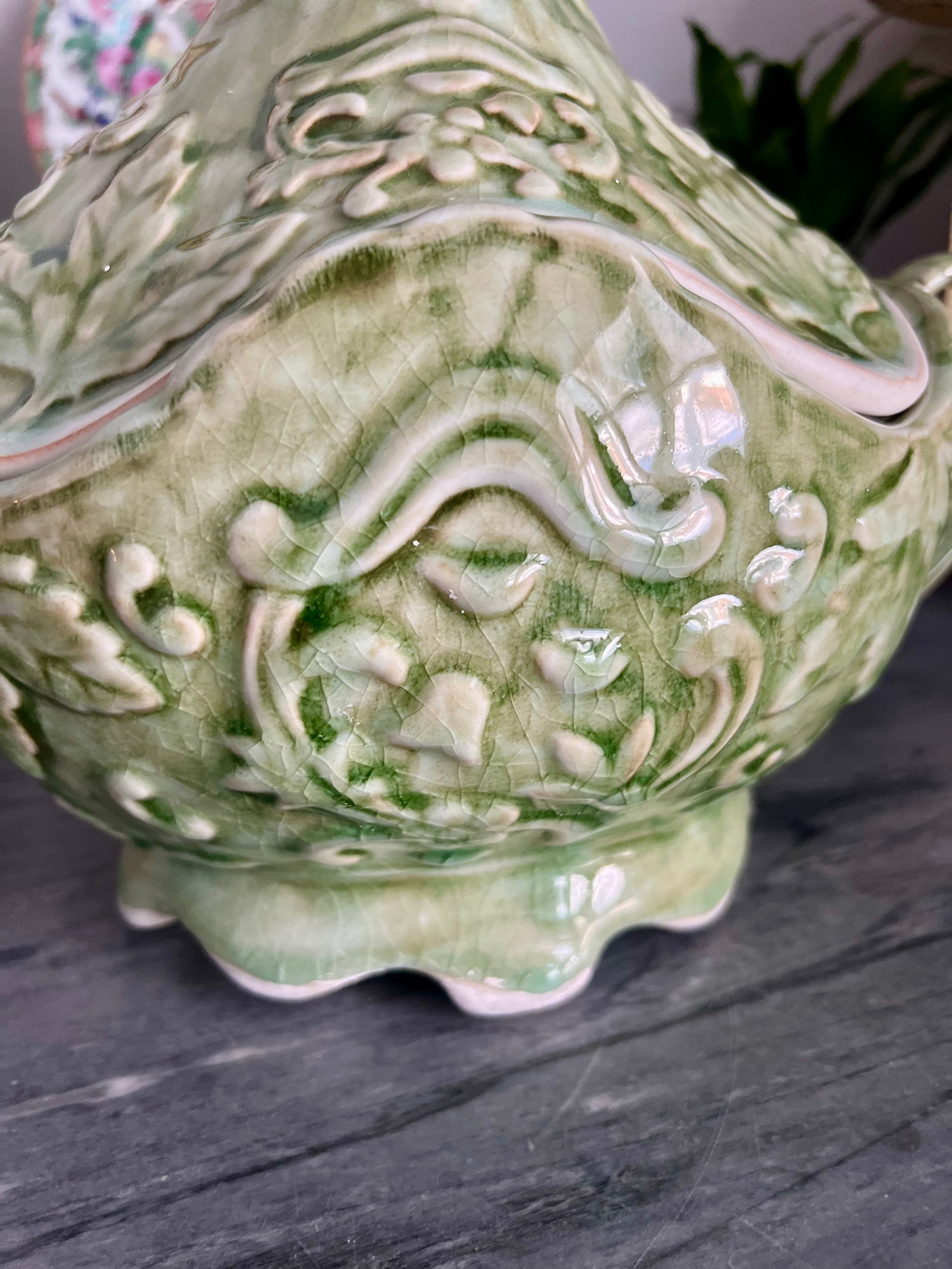 Majolica Style Lidded Tureen