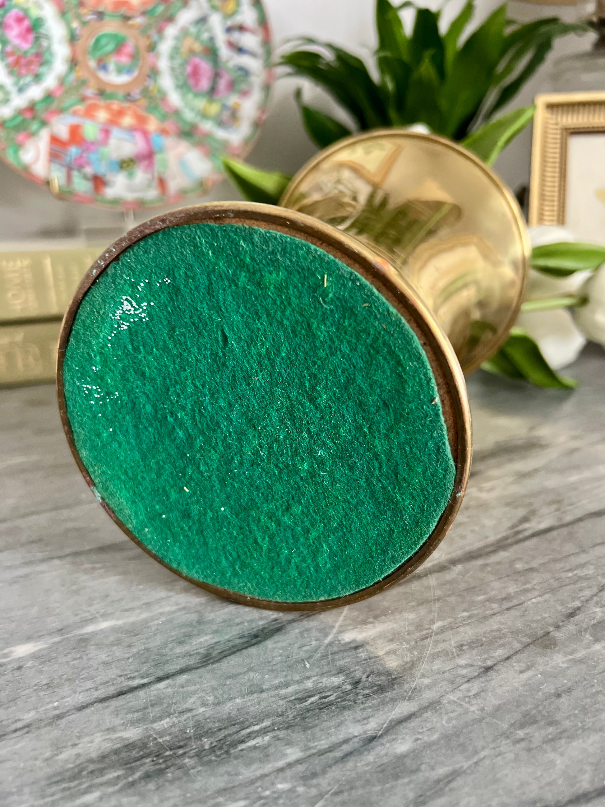 Brass Vase with Patina