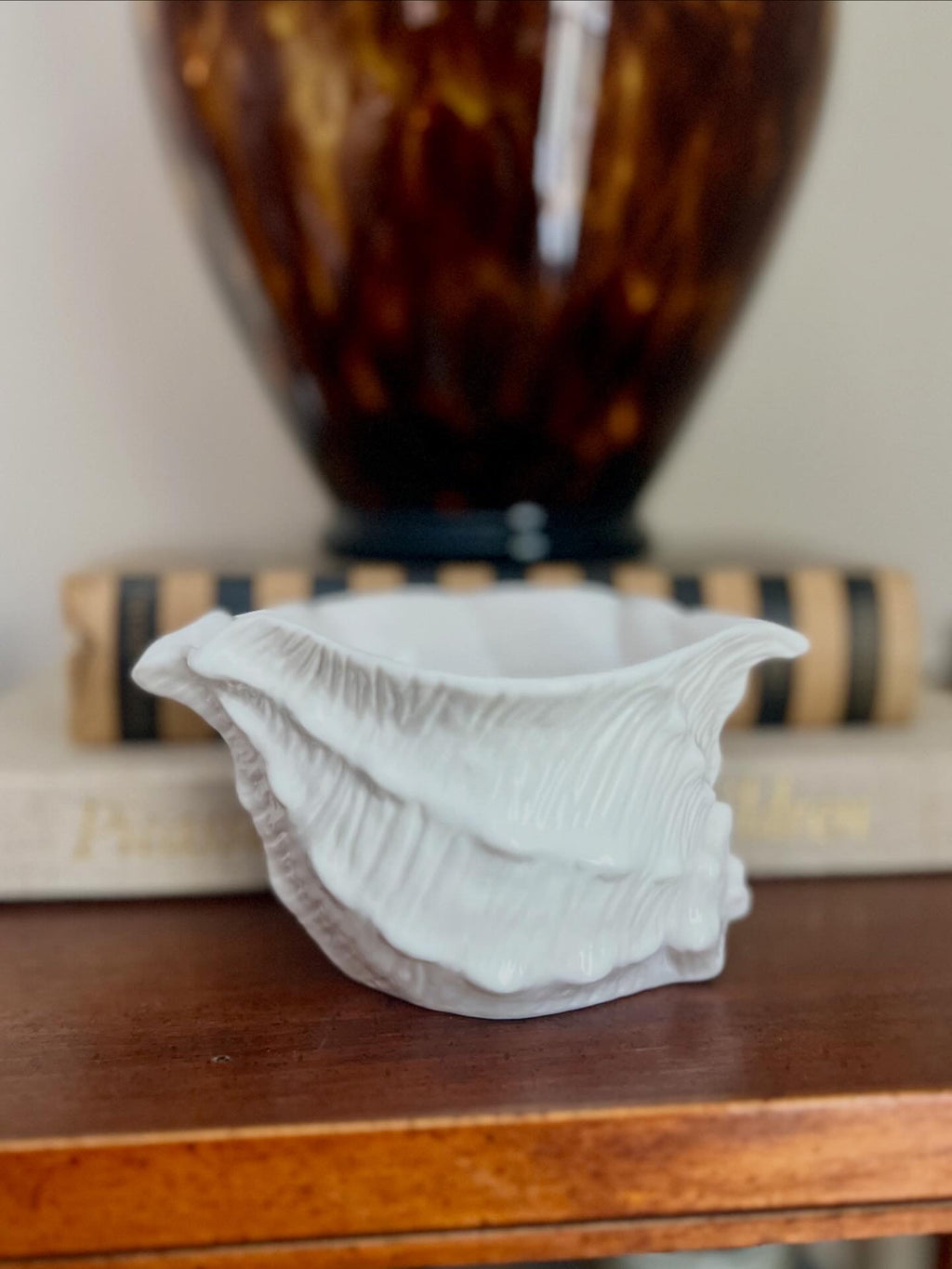 Shell Sugar Bowl, Creamer, and Gravy Boat Set