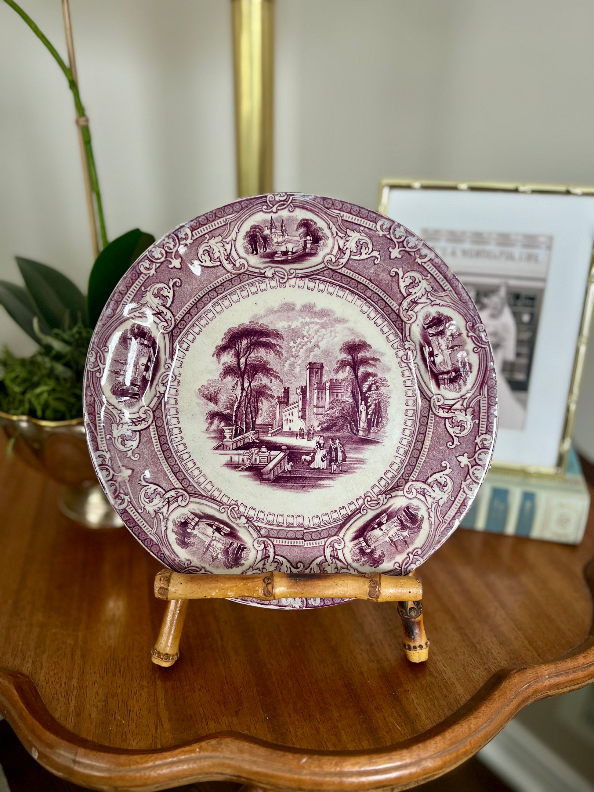 Corinthia Purple Transferware 9” Plate